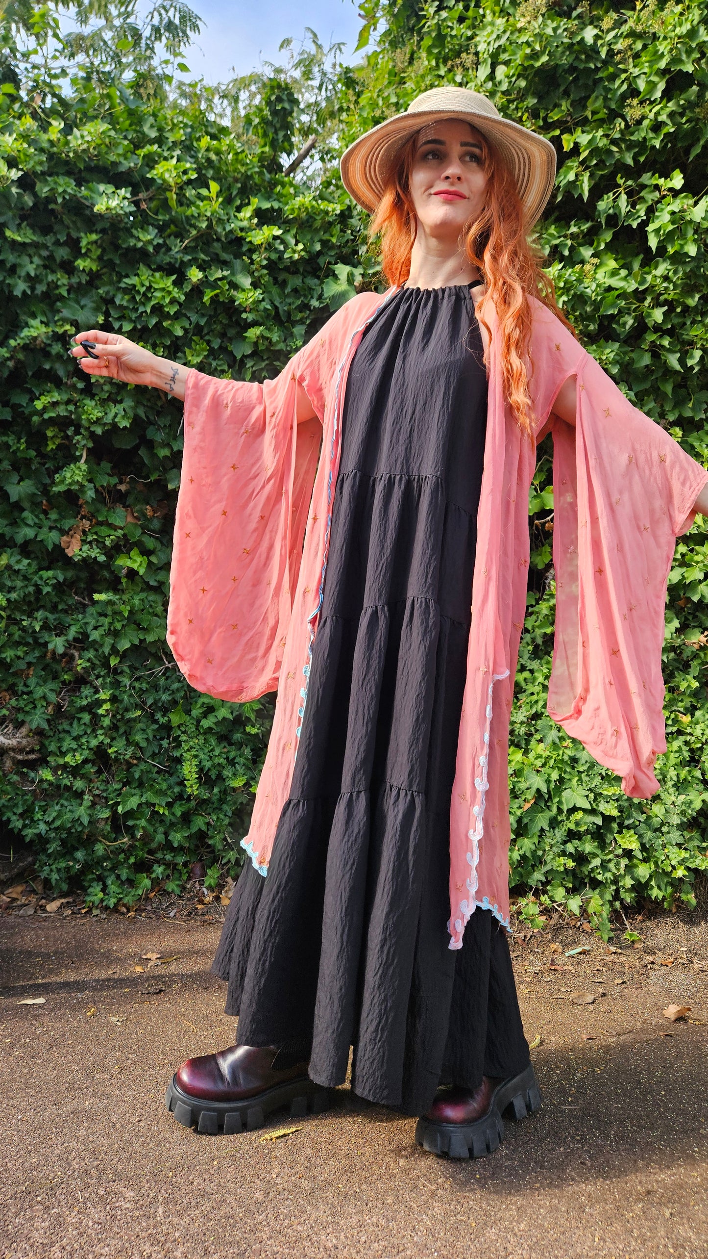 CORAL Kimono Bohemian cover-up Kimono long Light Coat