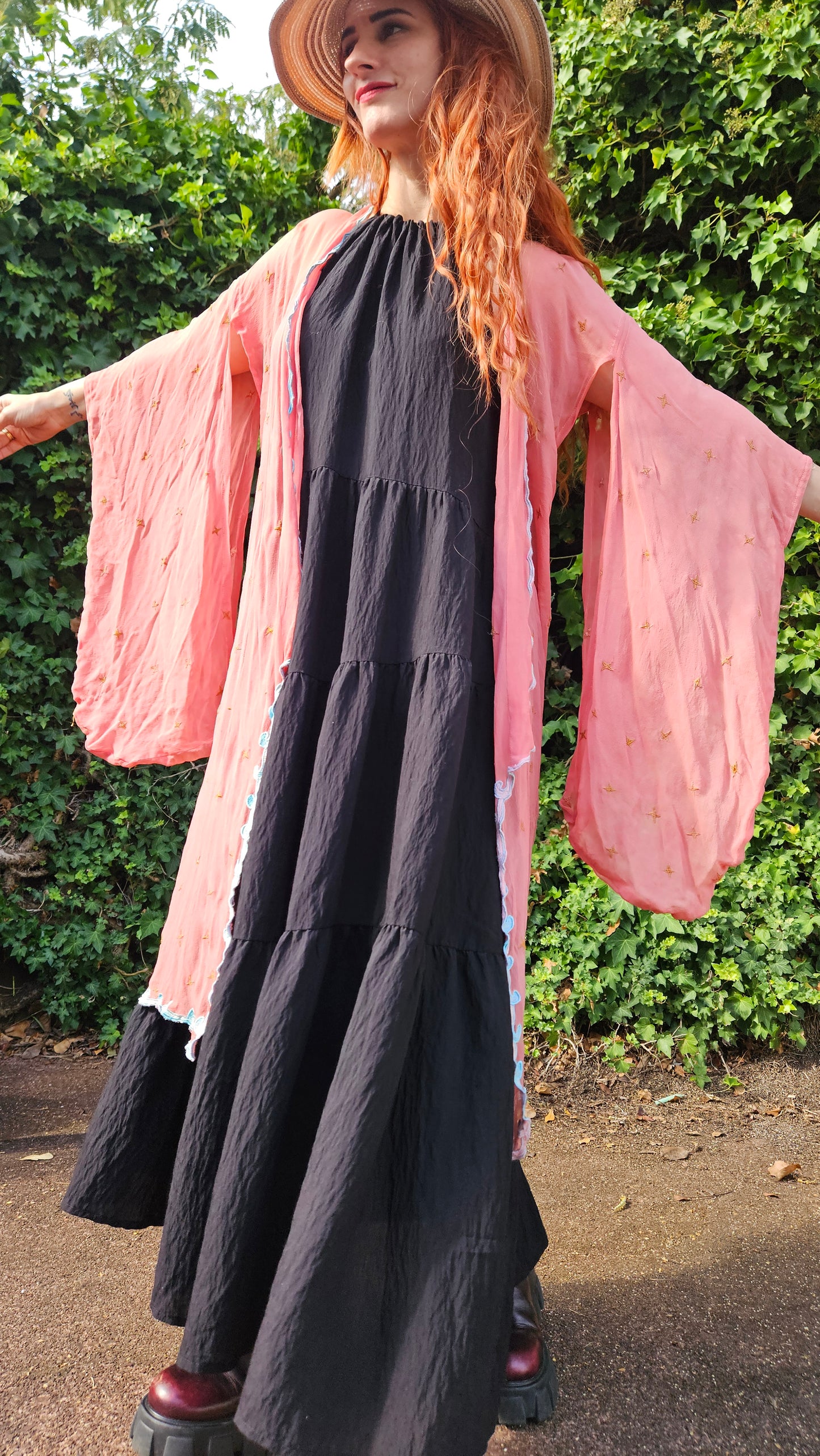 CORAL Kimono Bohemian cover-up Kimono long Light Coat