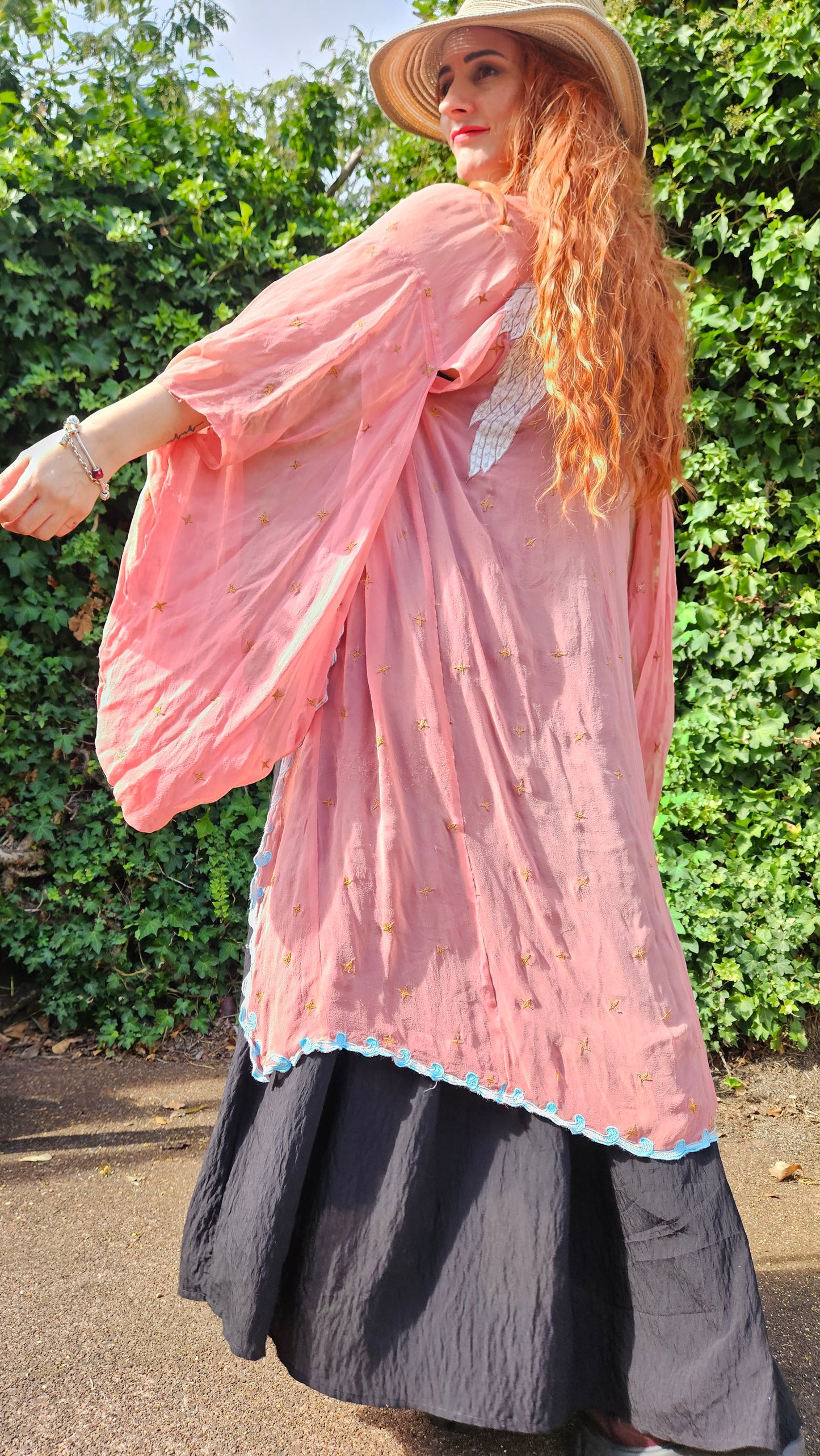 CORAL Kimono Bohemian cover-up Kimono long Light Coat