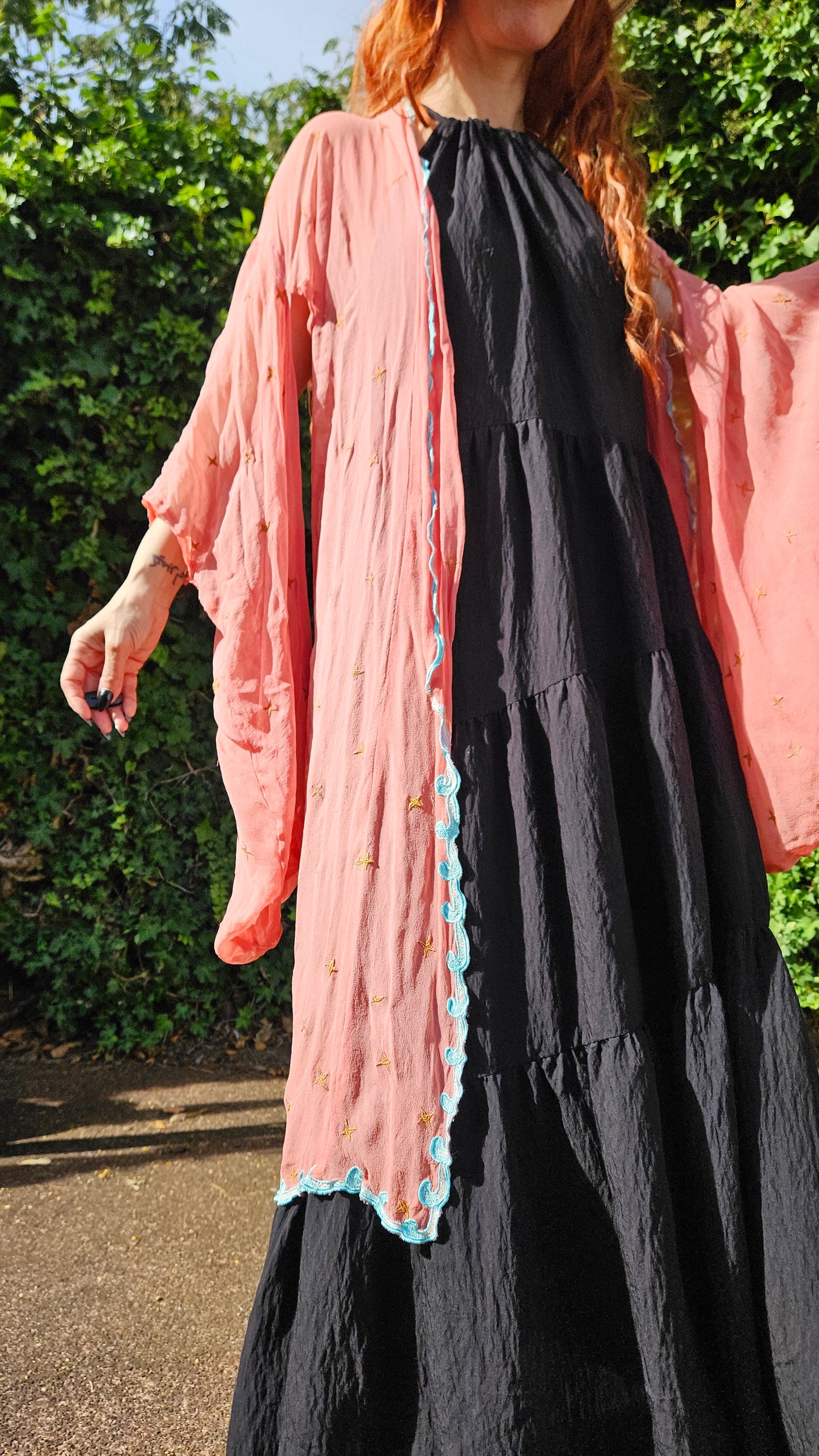 CORAL Kimono Bohemian cover-up Kimono long Light Coat