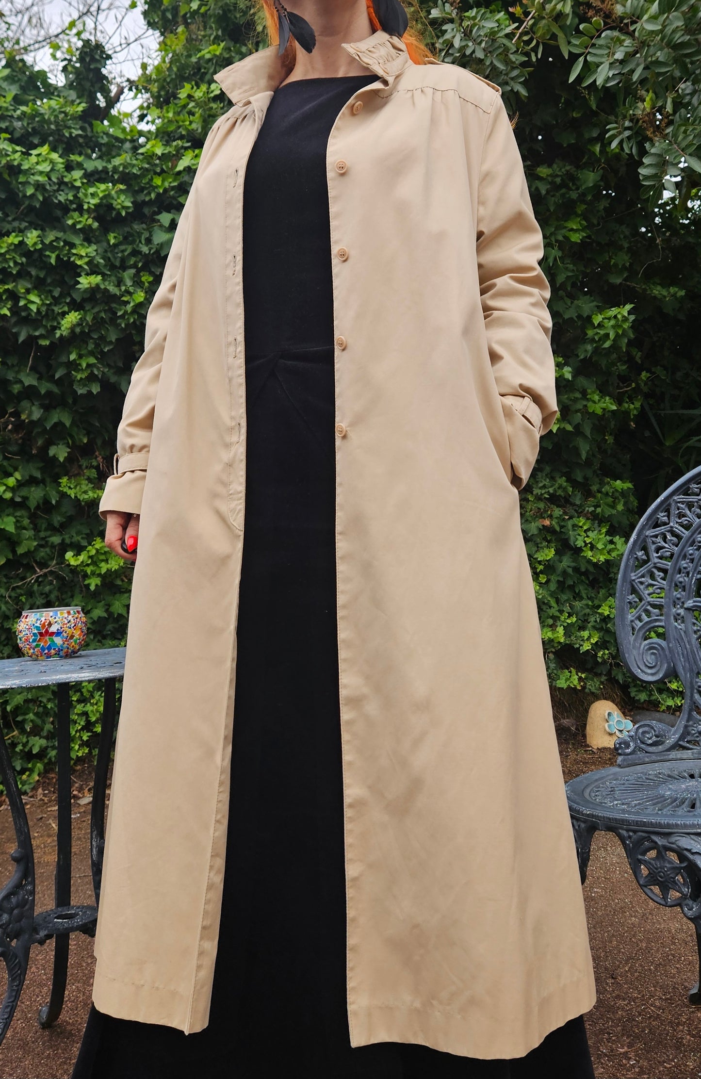 Long Camel Trench Coat for sale - Preloved Trench