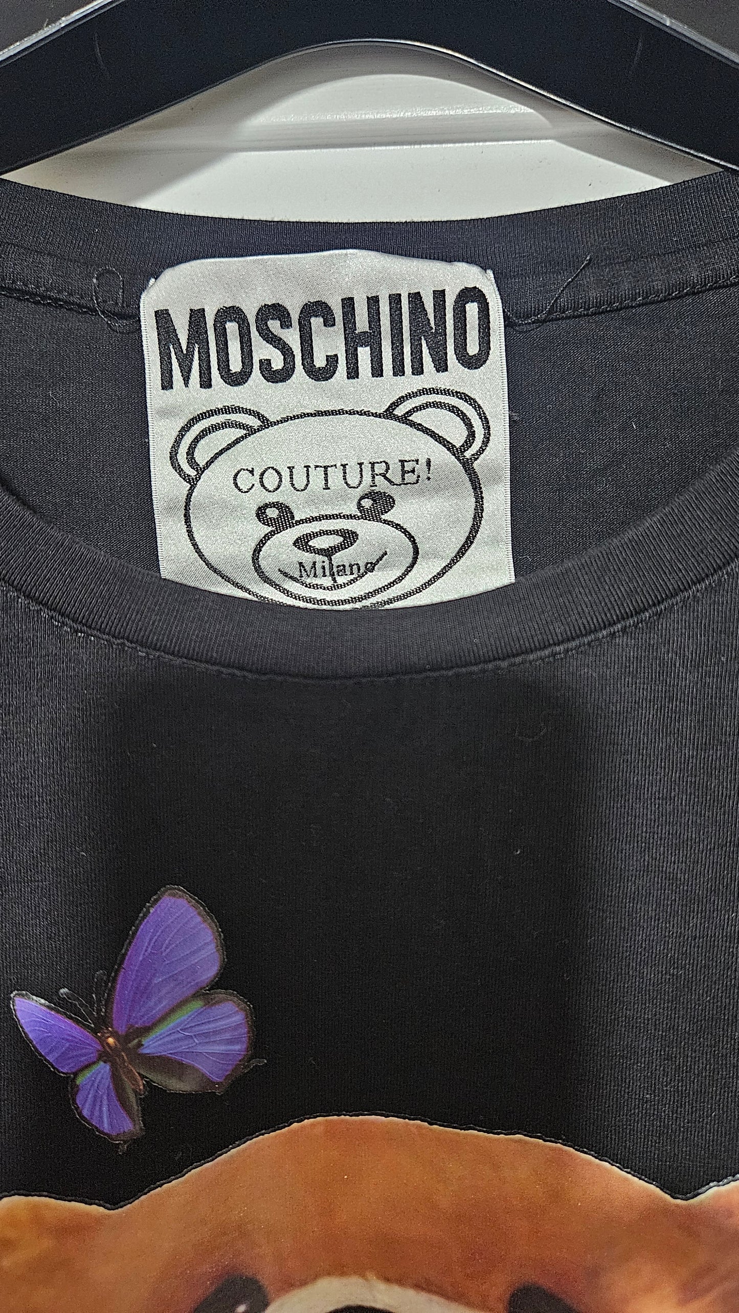 Moschino Couture top Milano Tee black Tee Size L
