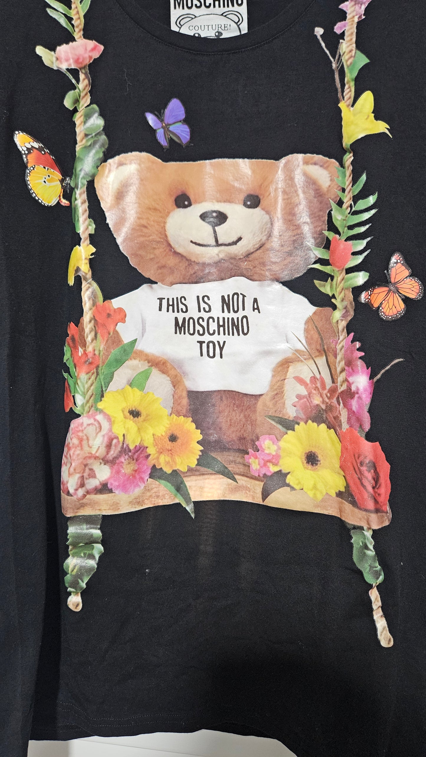 Moschino Couture top Milano Tee black Tee Size L