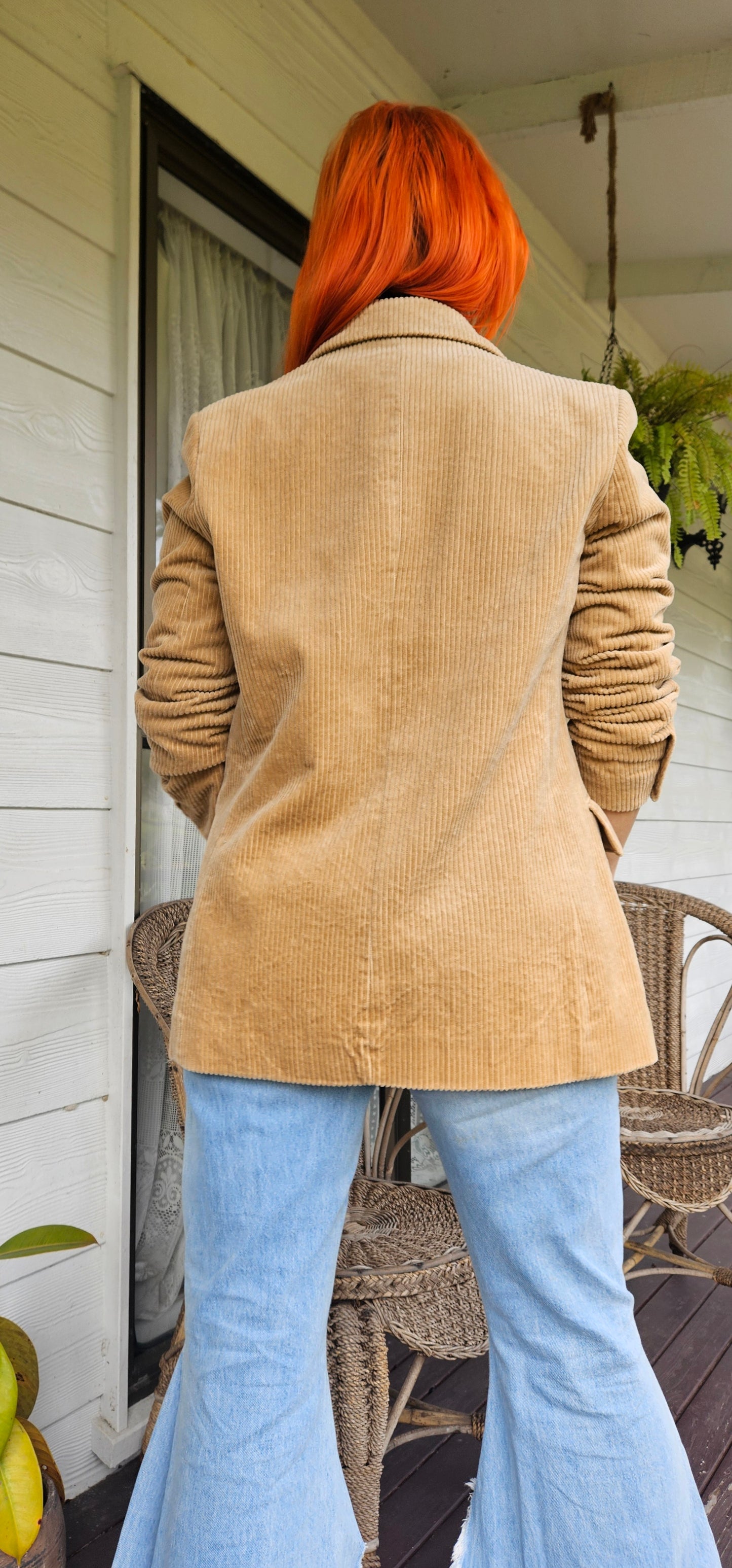 H&M Corduroy Blazer Tan Jacket