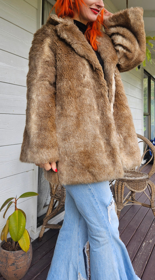 Stunning H&M Fur Jacket - Preloved Coat