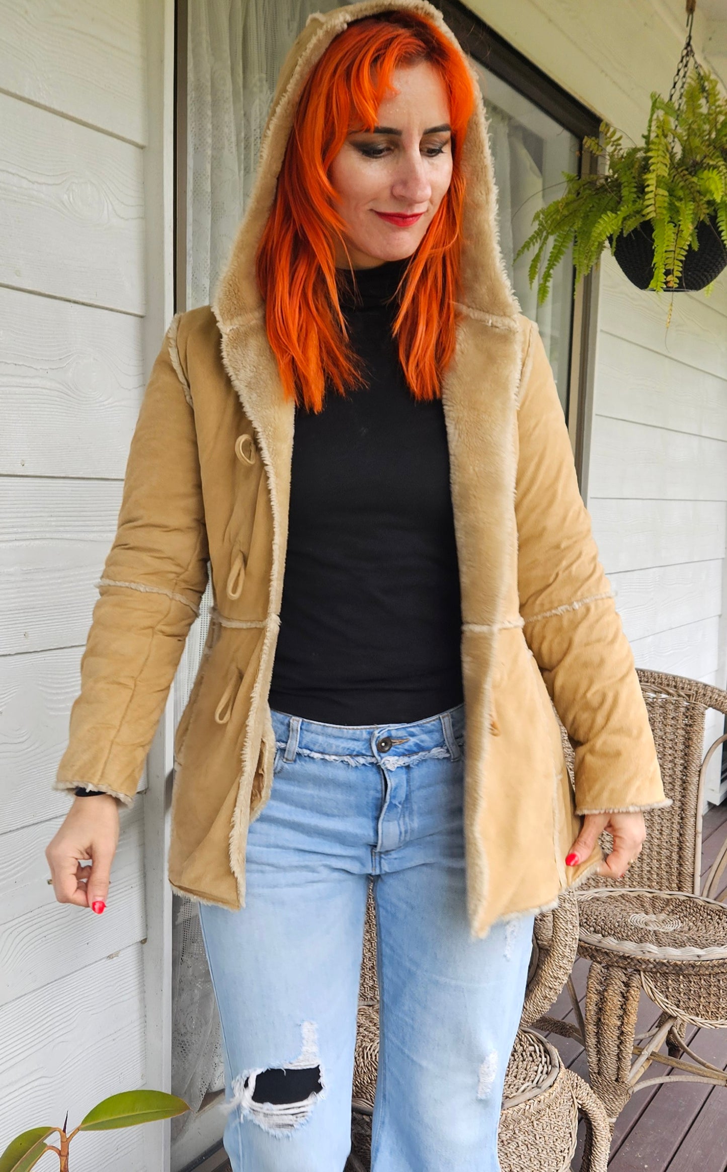 Fur Coat - Preloved Faux Fur Retro Style - just jeans  Fur Coat