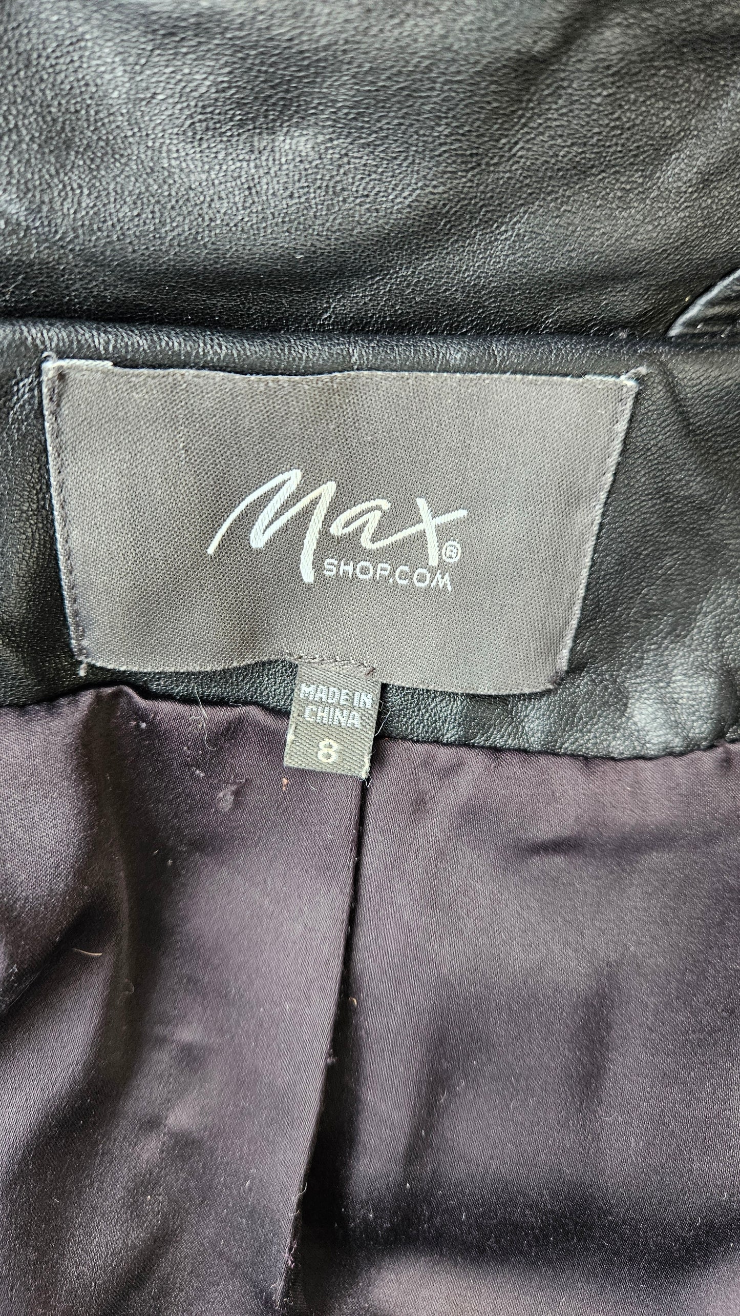 Black Leather jacket Size 8