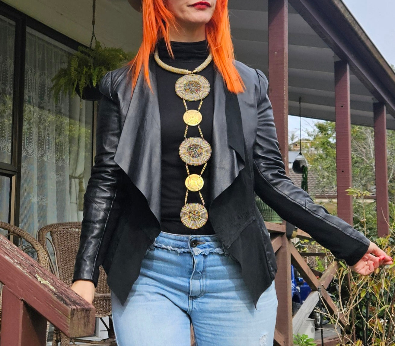 Black Leather jacket Size 8