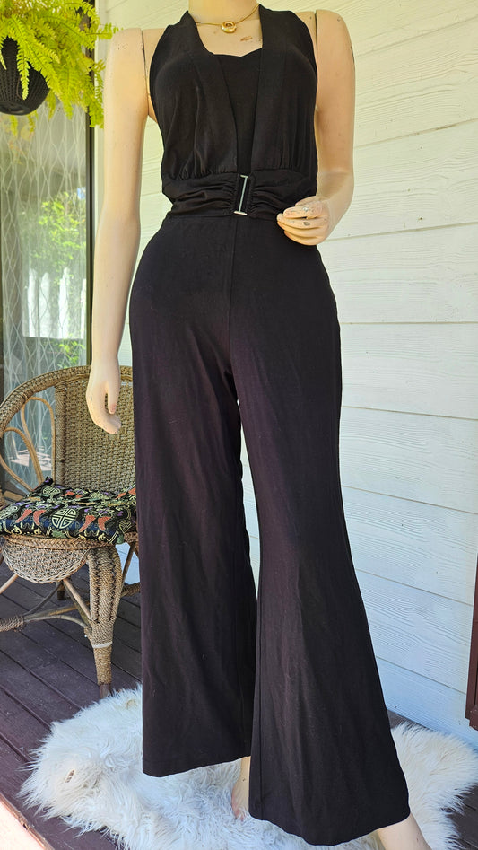 Wide leg Black Jumpsuit - Preloved Jumpsuit