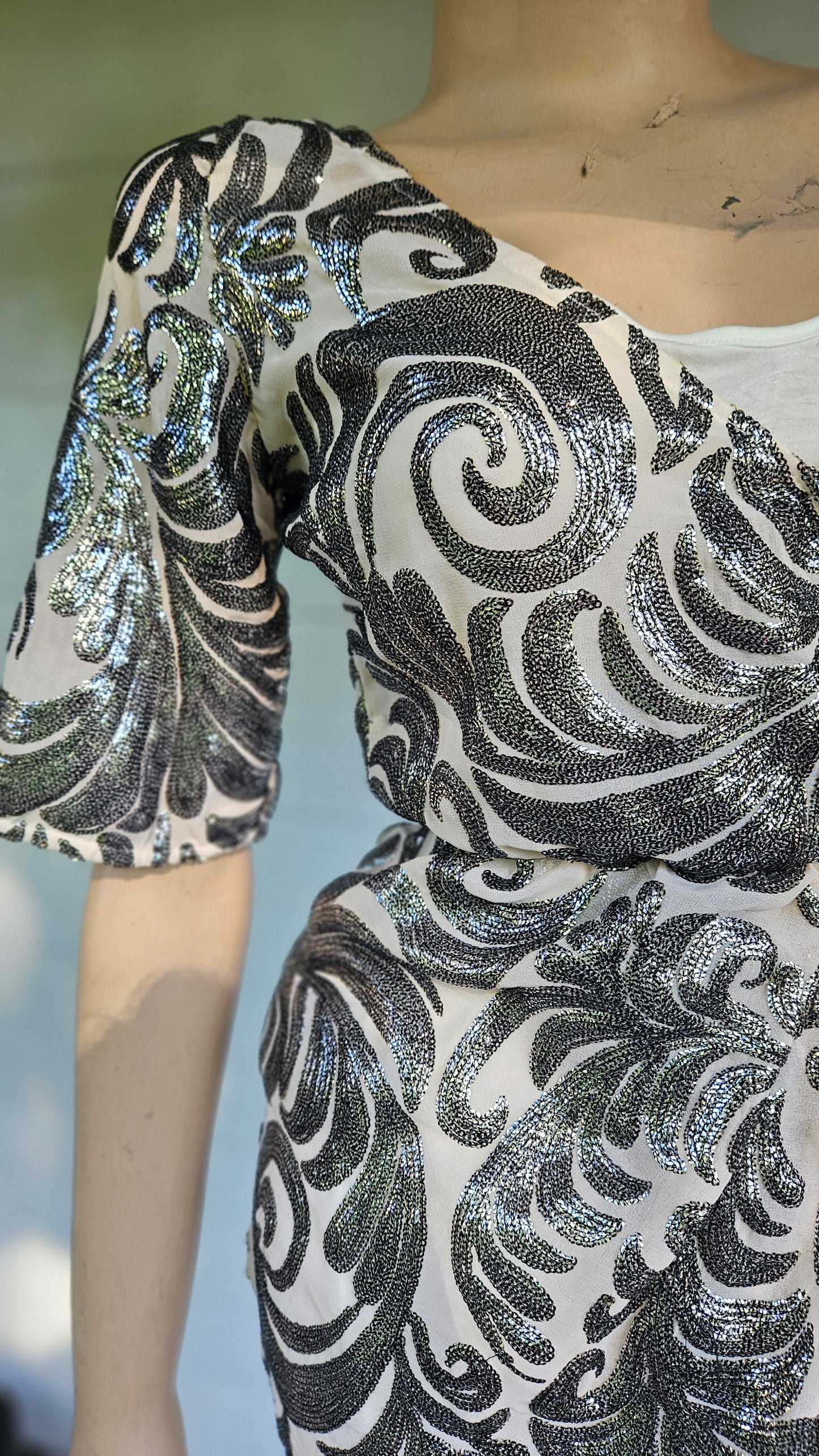 Lovely Silver Sequin Dress by TFNC London