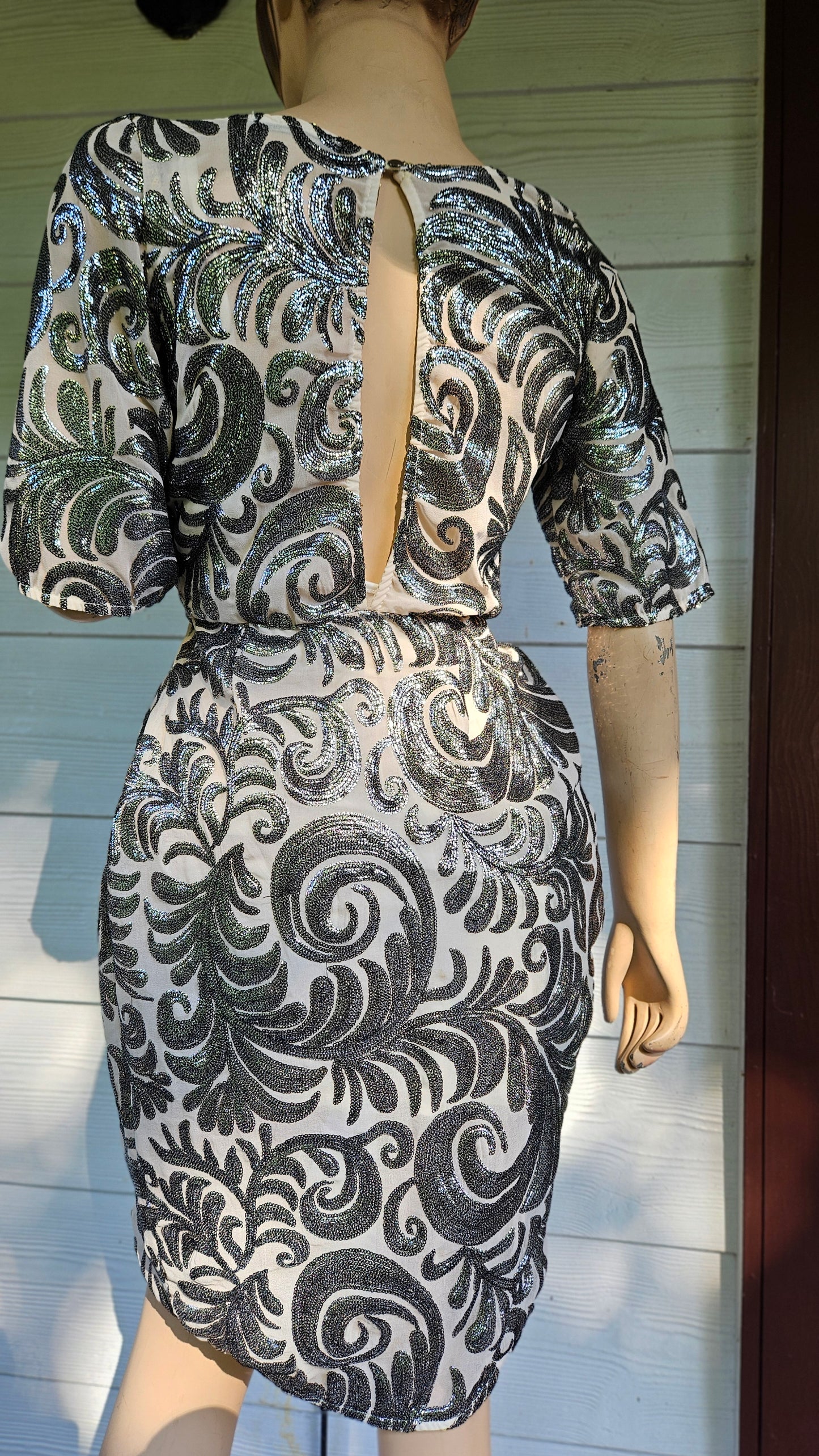 Lovely Silver Sequin Dress by TFNC London