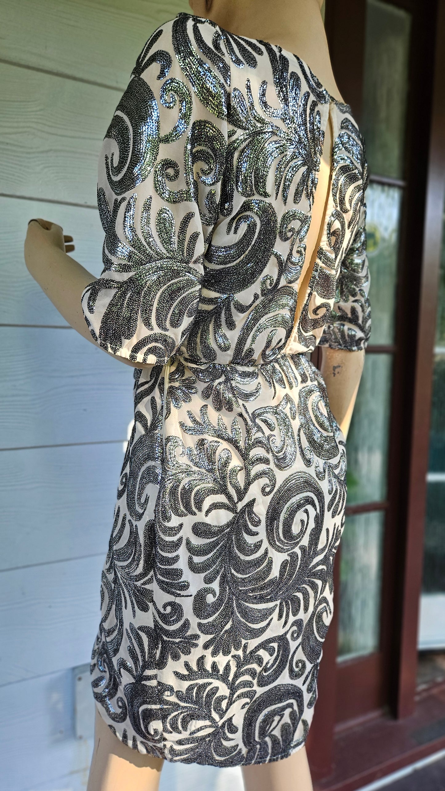 Lovely Silver Sequin Dress by TFNC London