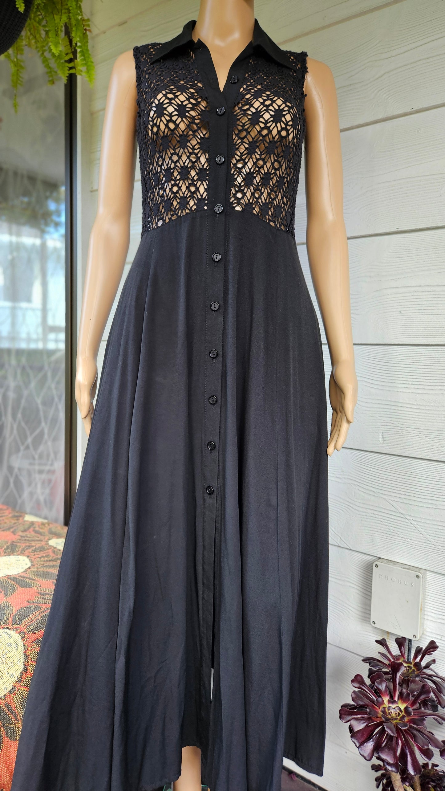 David Ponds Maxi Dress Size 10. Black Dress