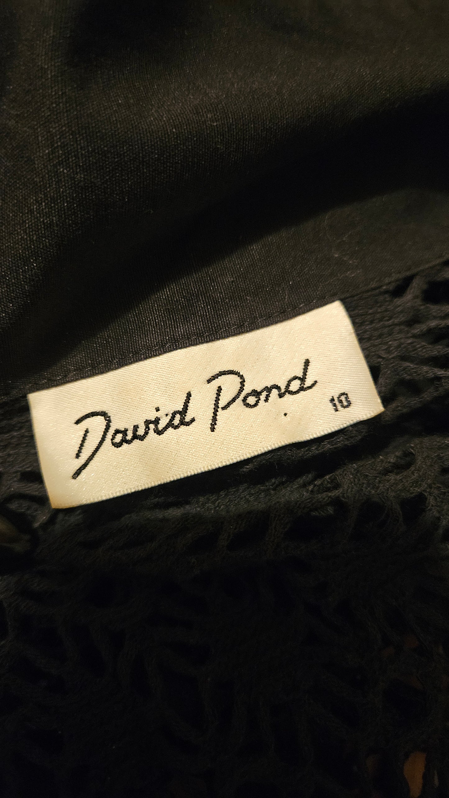 David Ponds Maxi Dress Size 10. Black Dress