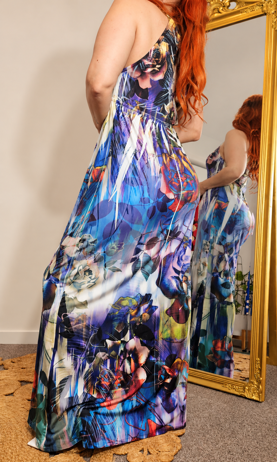 Celle Colourful Bohemian Maxi Dress – Size S. /Boho Art Deco Multicolored Dress Stunning Embellishments