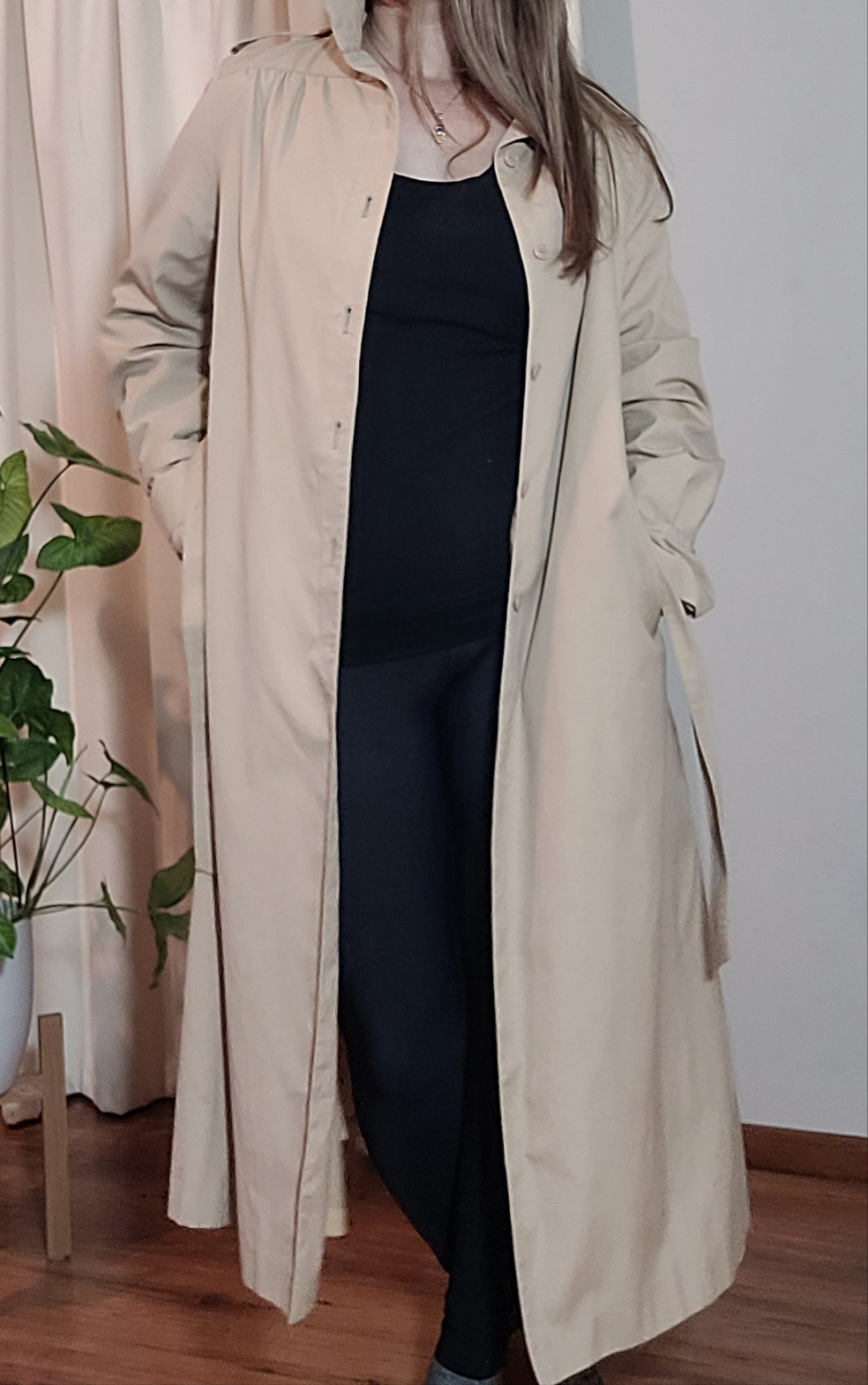 Long Camel Trench Coat for sale - Preloved Trench