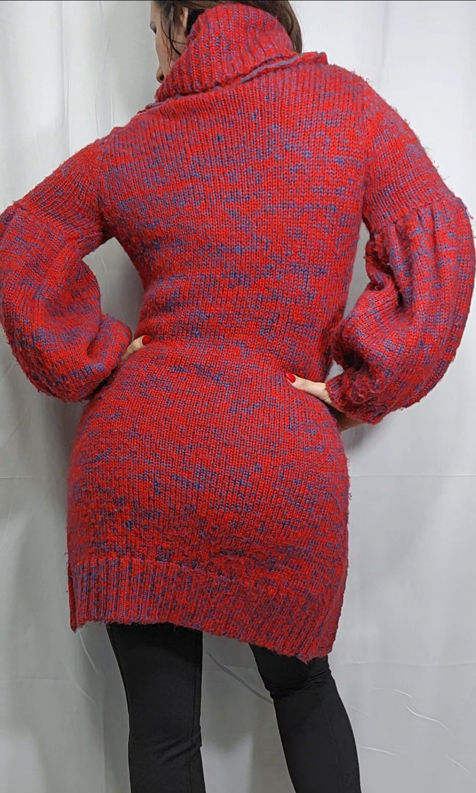 Stunning Red Knit Cardigan - Preloved Cardi Coat