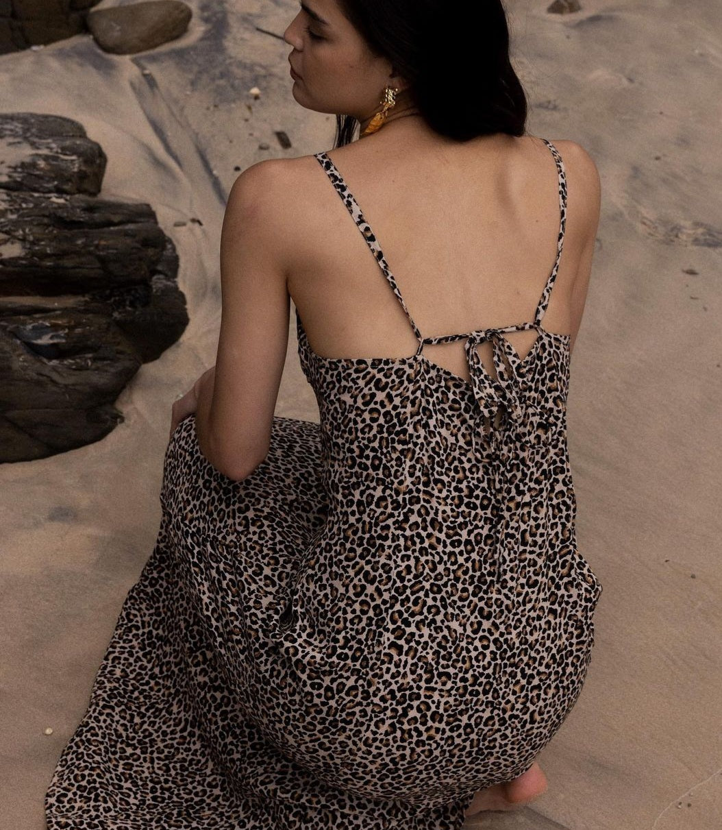 Rue Stiic Desert Leopard Midi Dress - Cami Dress