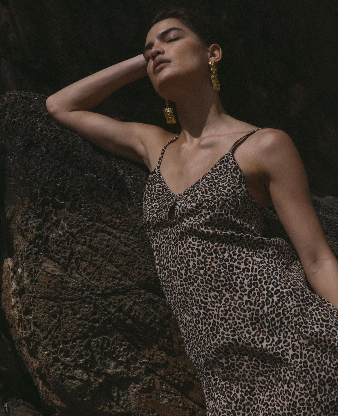 Rue Stiic Desert Leopard Midi Dress - Cami Dress