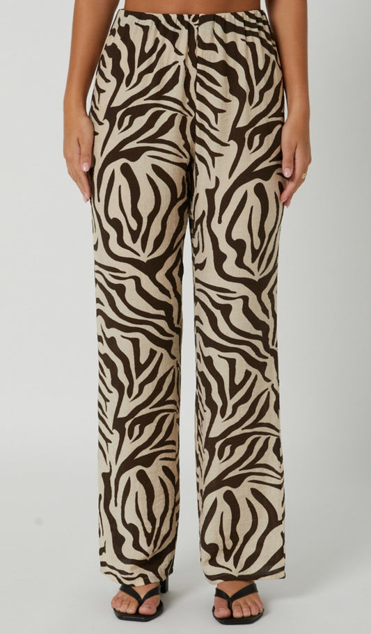 Women's White and Black Trousers