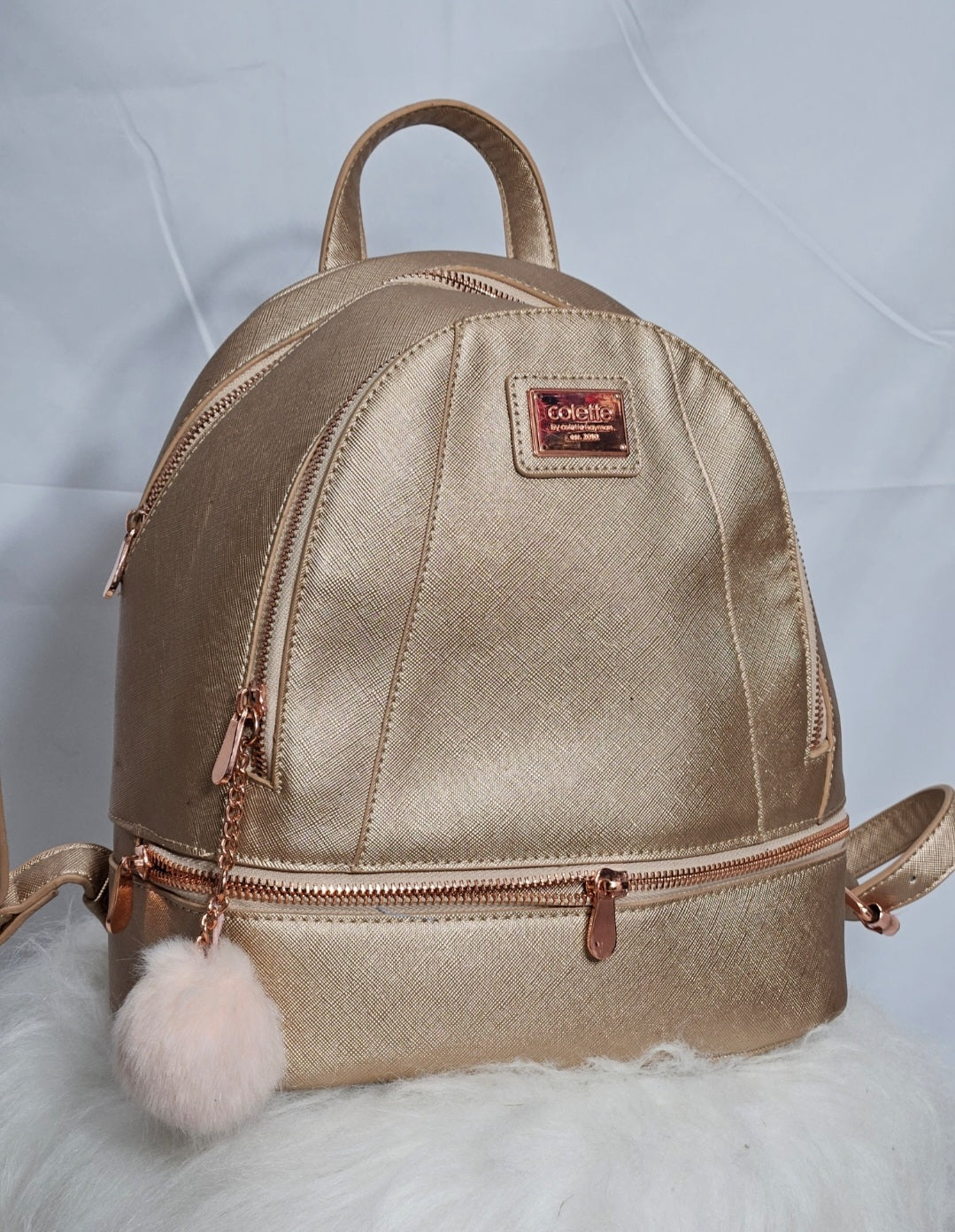 Gold pink Collette  backpack