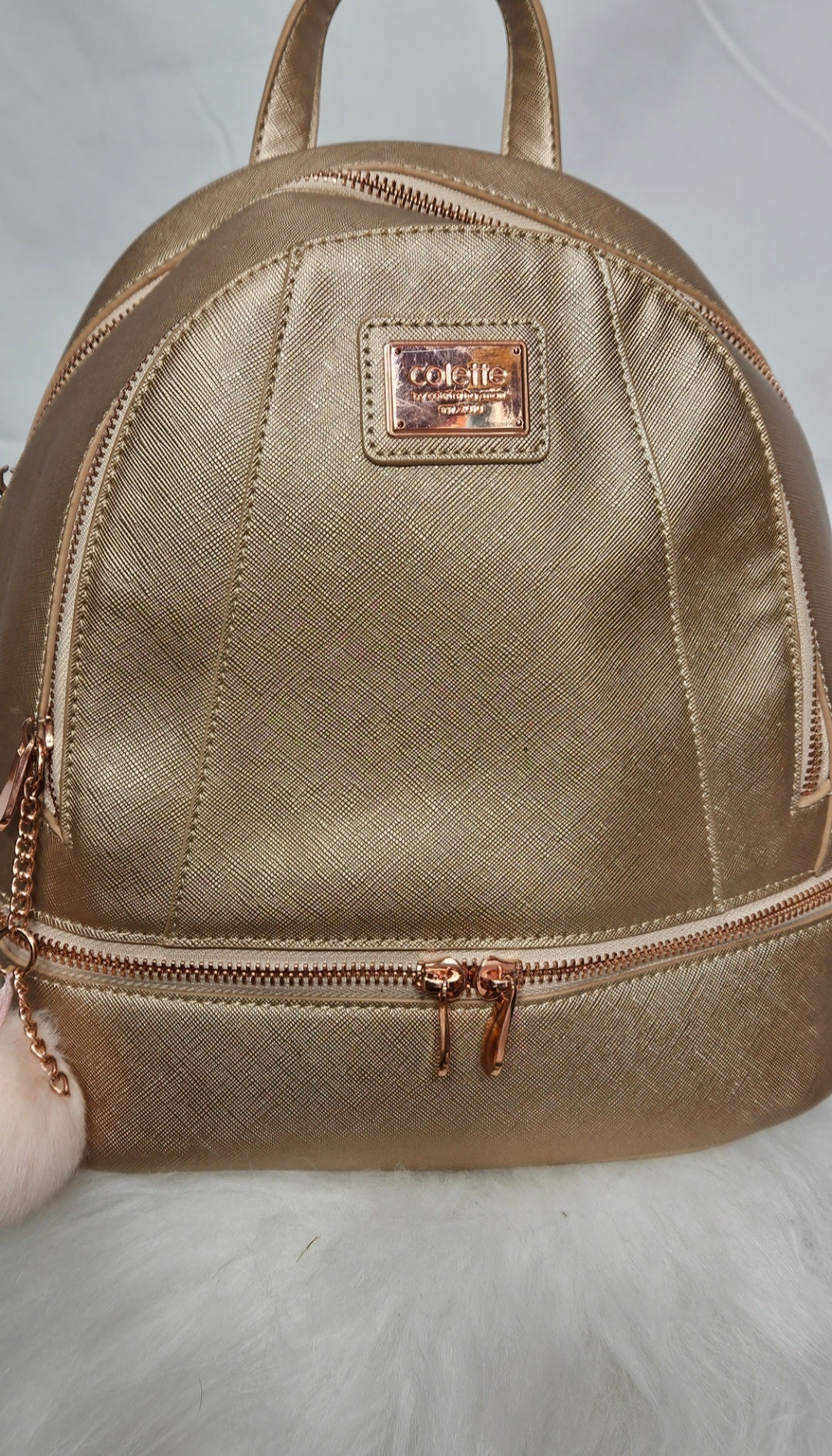 Gold pink Collette  backpack