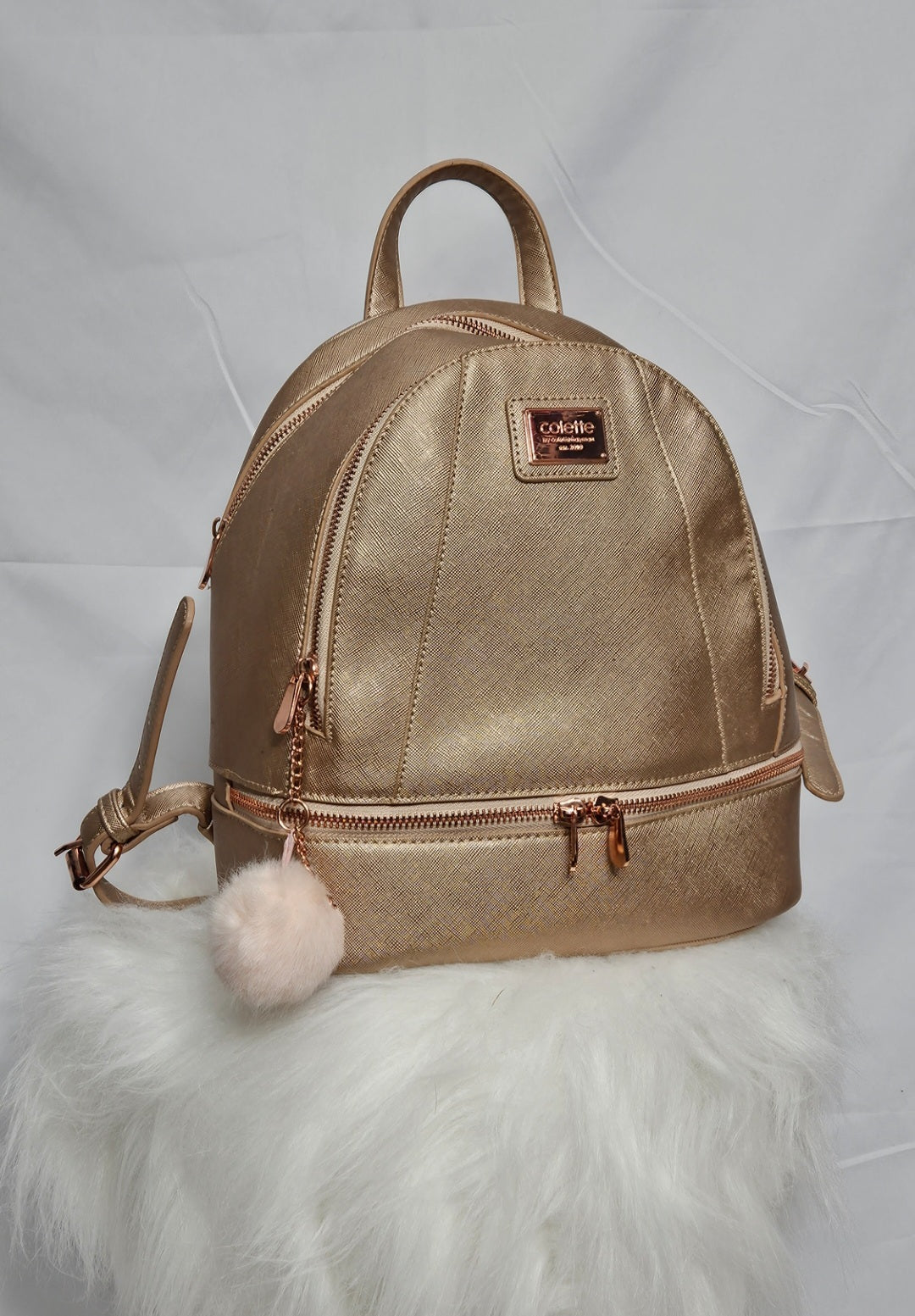 Gold pink Collette  backpack