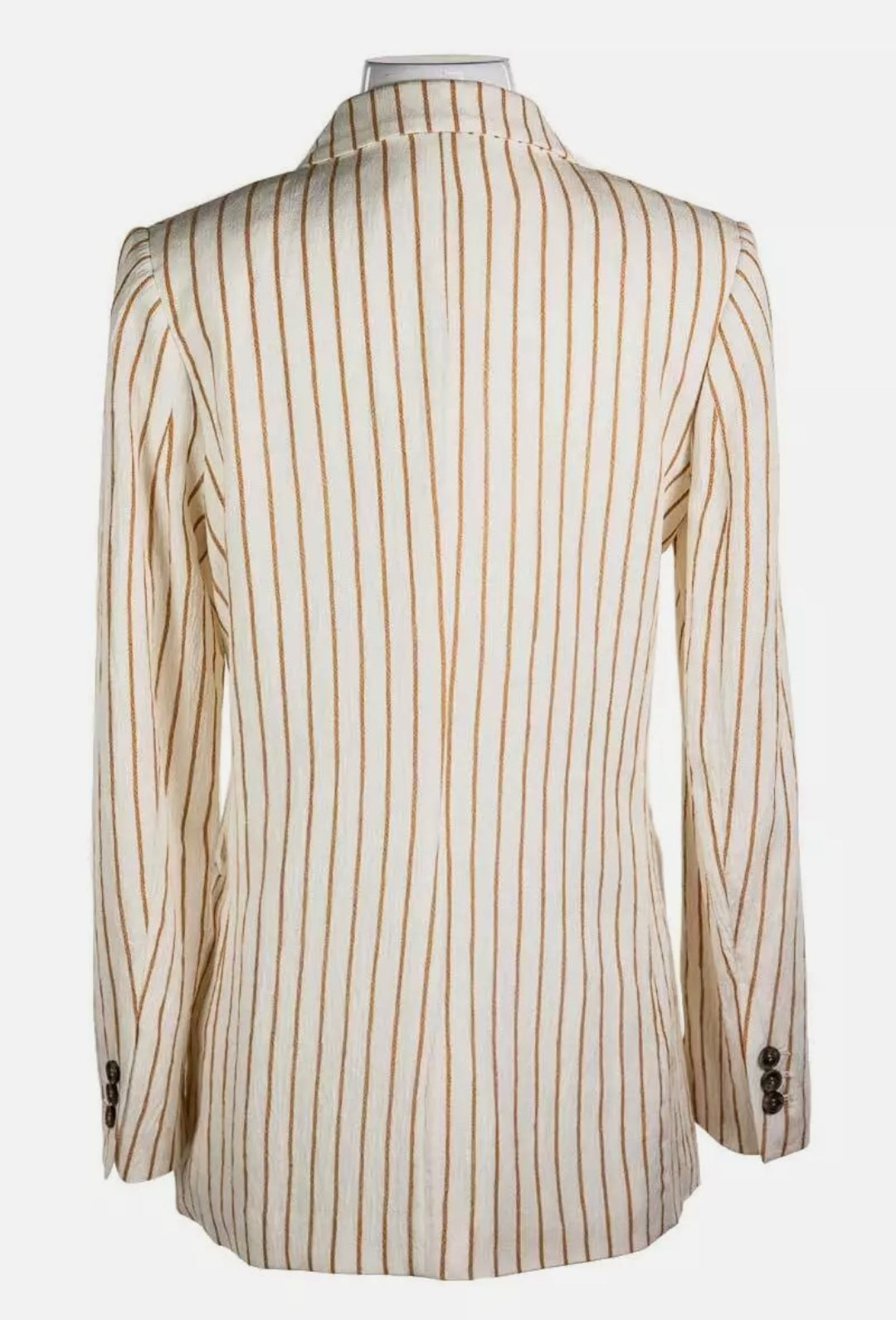 H&M Womens Blazer Sz 6 EU 36/8uk Crepe Striped Office Jacket Second Hand Jacket