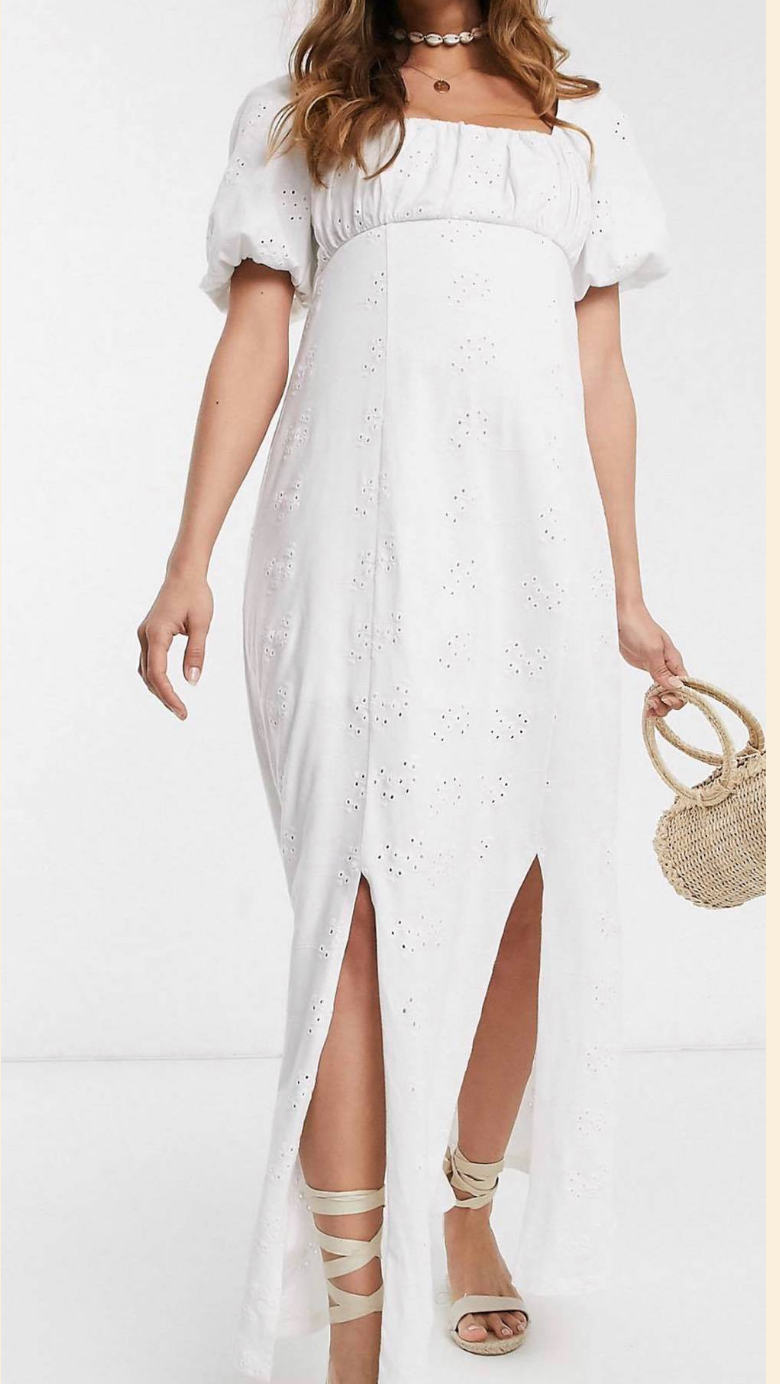 Lovely romantic puff sleeves dress - Asos Maxi Dress