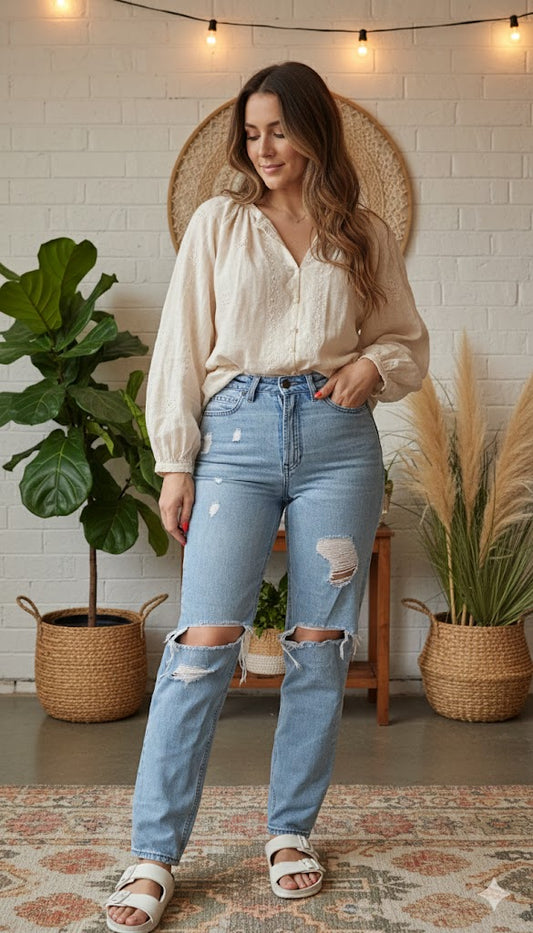 Lee Soho Denim High Tapered Pants - Second Hand Lee jeans