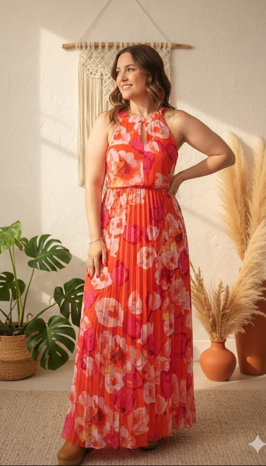 Grace Hill floral dress, maxi dress size 8-10-12 in good preloved condition