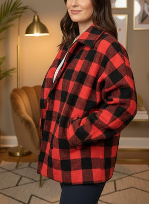 Plaid Tartan vintage Jacket. Made in New Zealand. Peer Hynt Brand