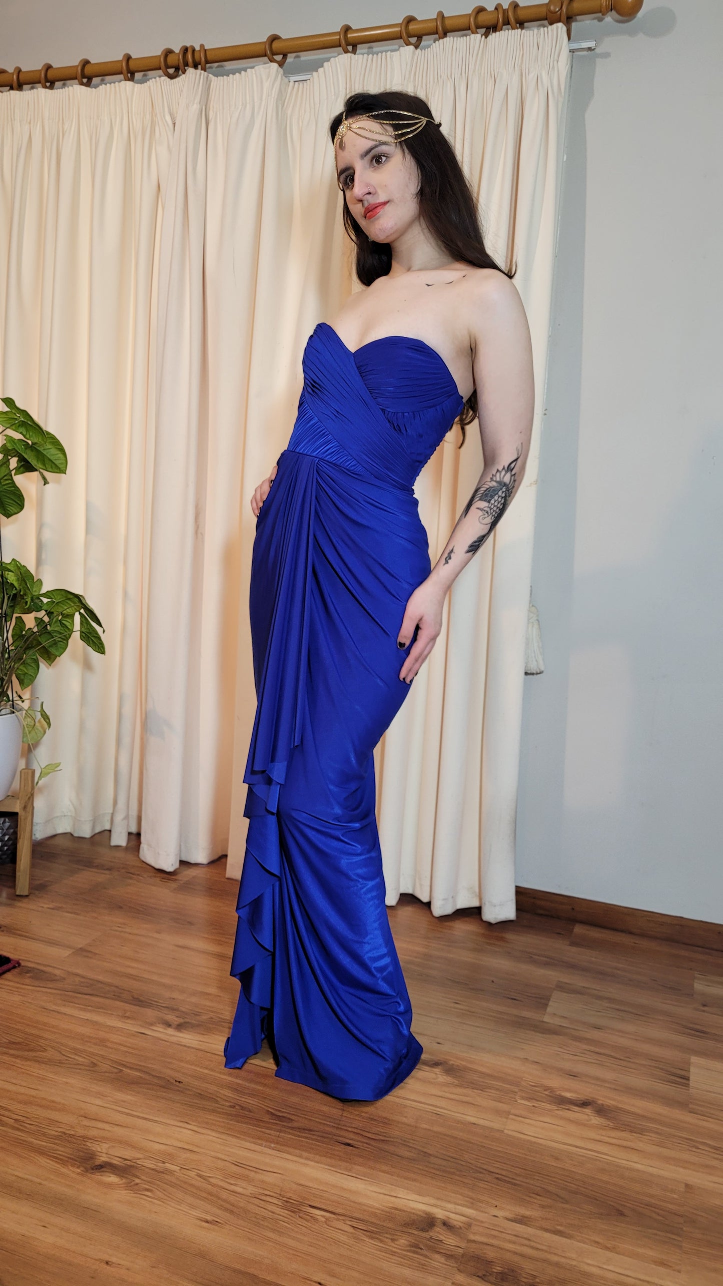 SWEETHEART FABULOUS LONG ROYAL BLUE SLEEVELESS PROM DRESS WITH SPLIT ONLINE