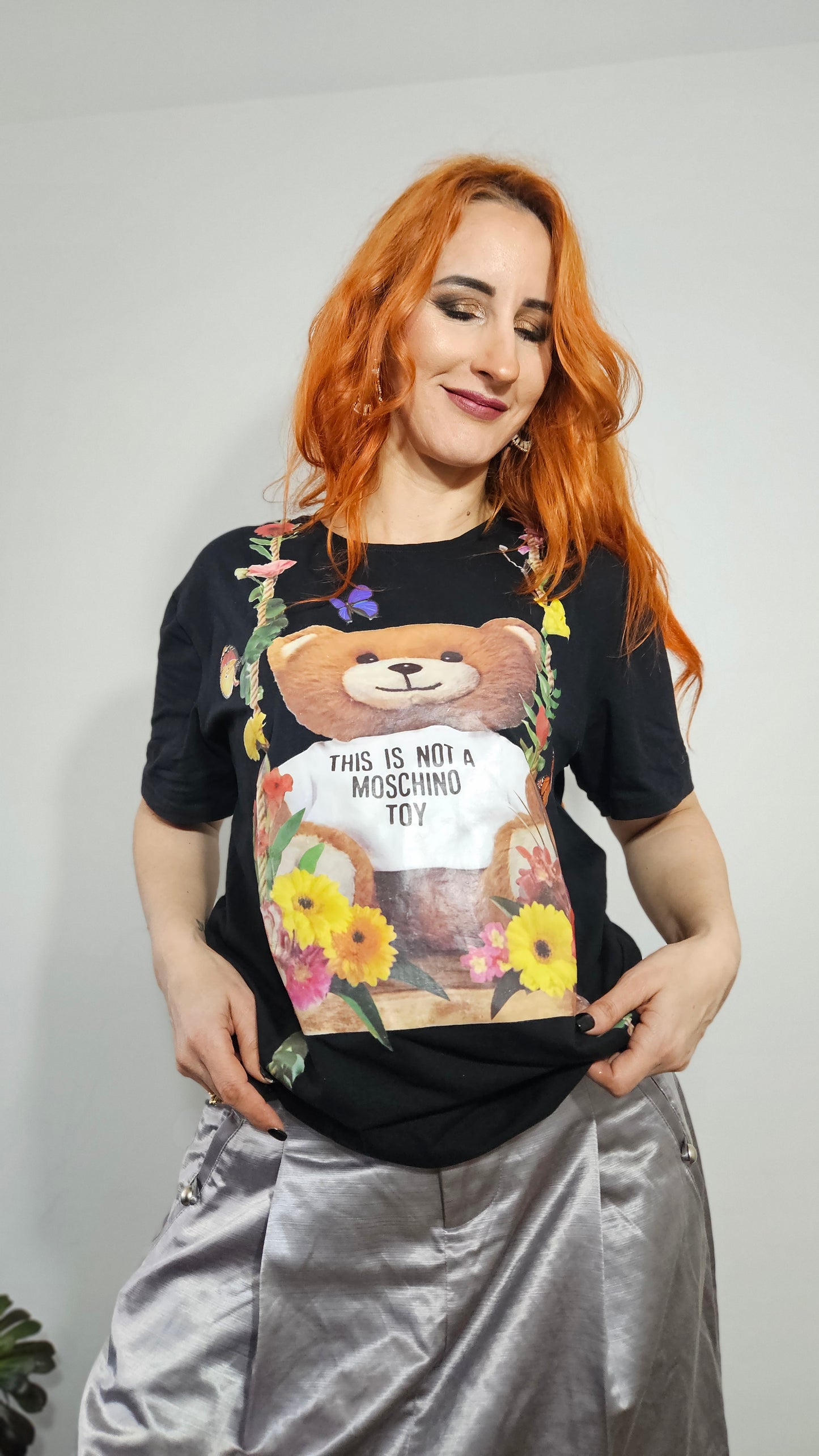 Moschino Couture top Milano Tee black Tee Size L