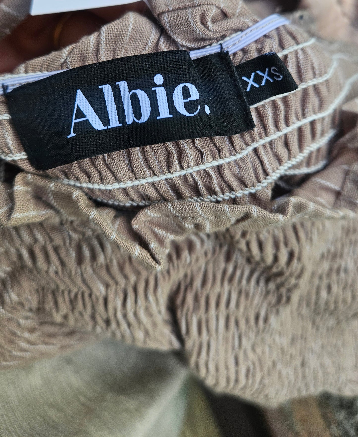 Lovely Tiered Midi Dress in Brown