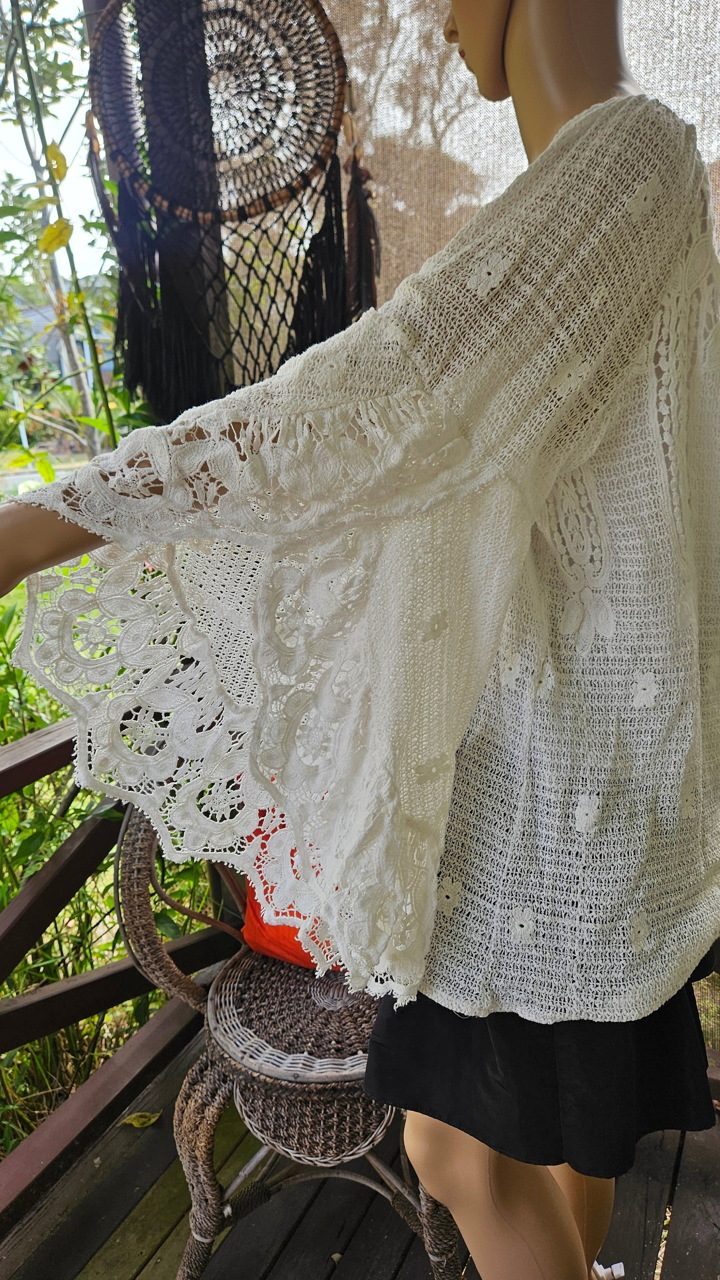 Bohemian Angel Leave NZ Bell sleeves  Blouse - curvy Top