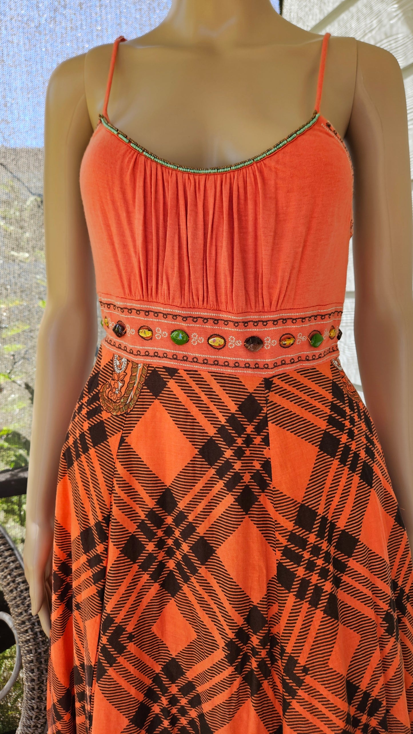 Bohemian plaid Dress - Preloved Dress