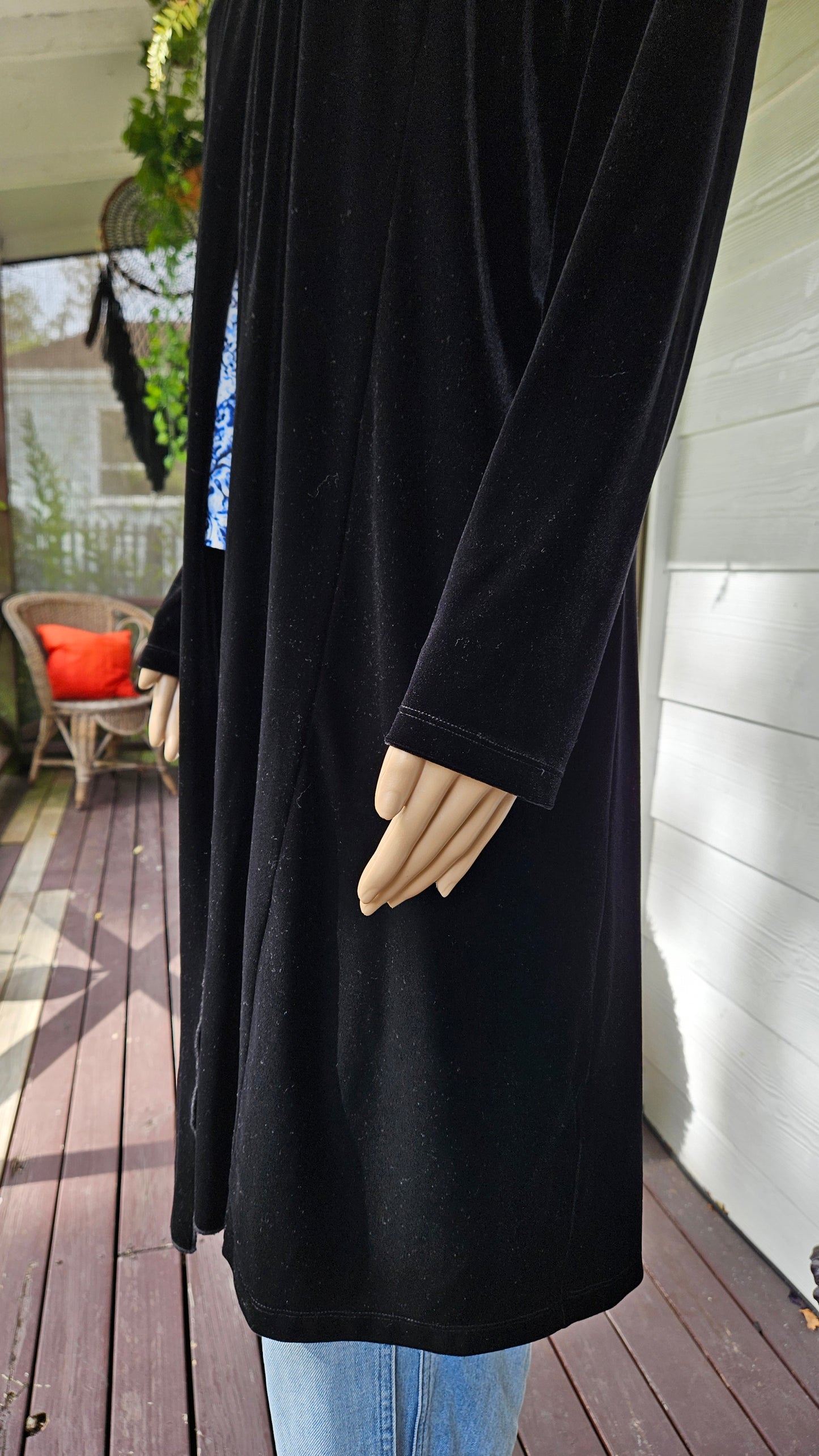 Unique Vintage Velvet Long Coat