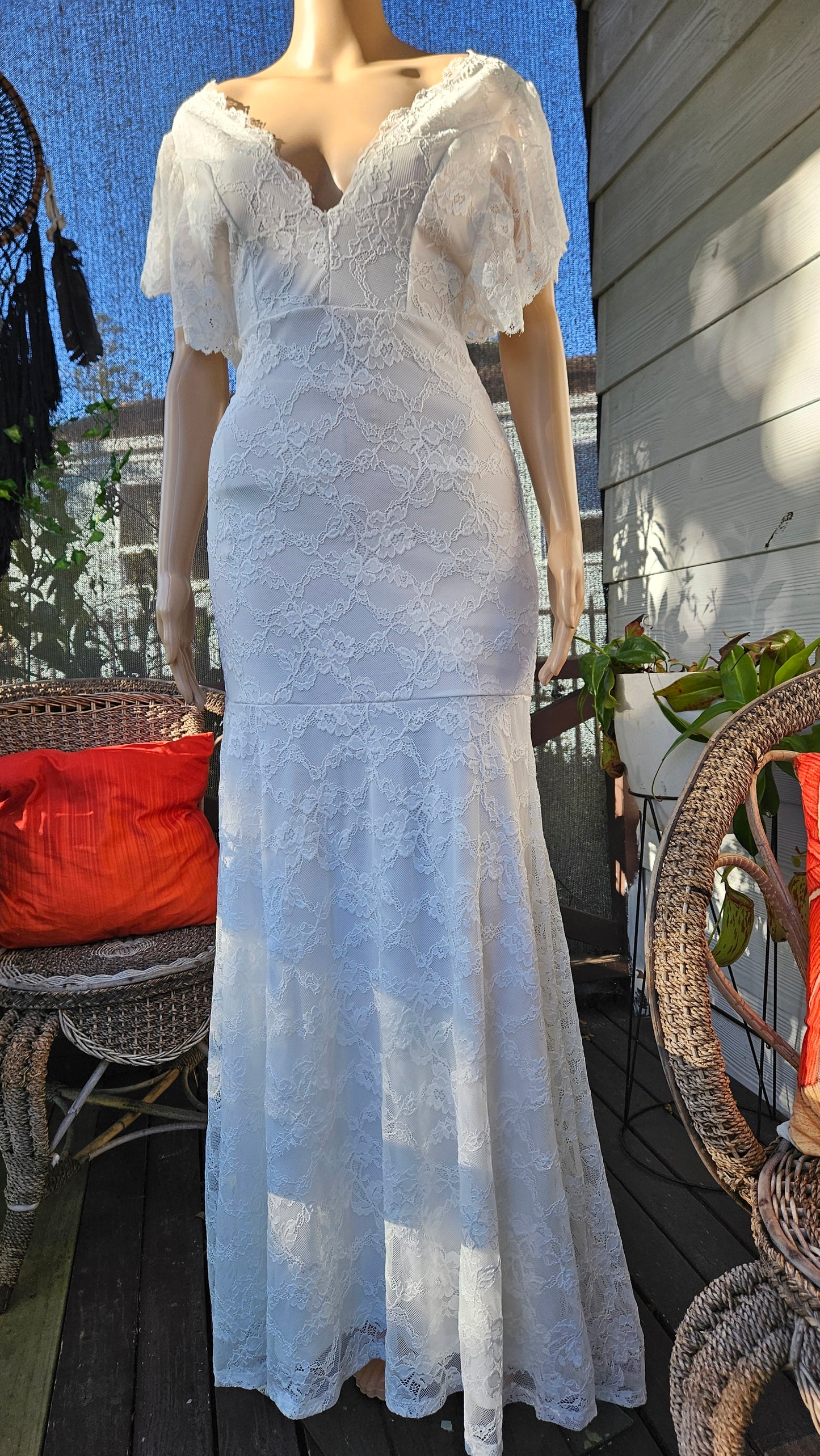 Stunning Lace Bohemian Dress Wedding dress