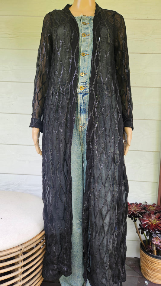 Sequin Long Light Coat Size S