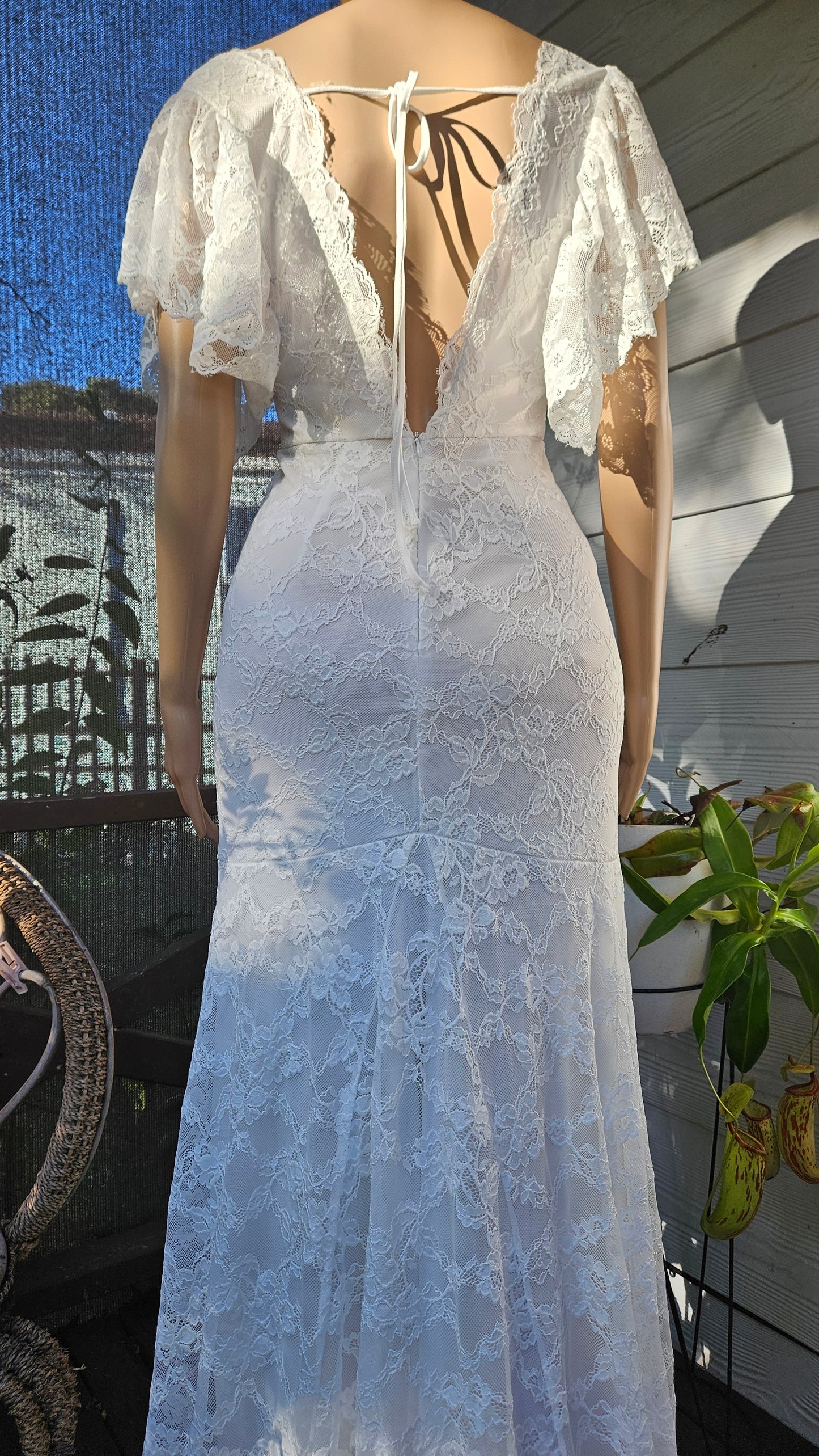 Stunning Lace Bohemian Dress Wedding dress