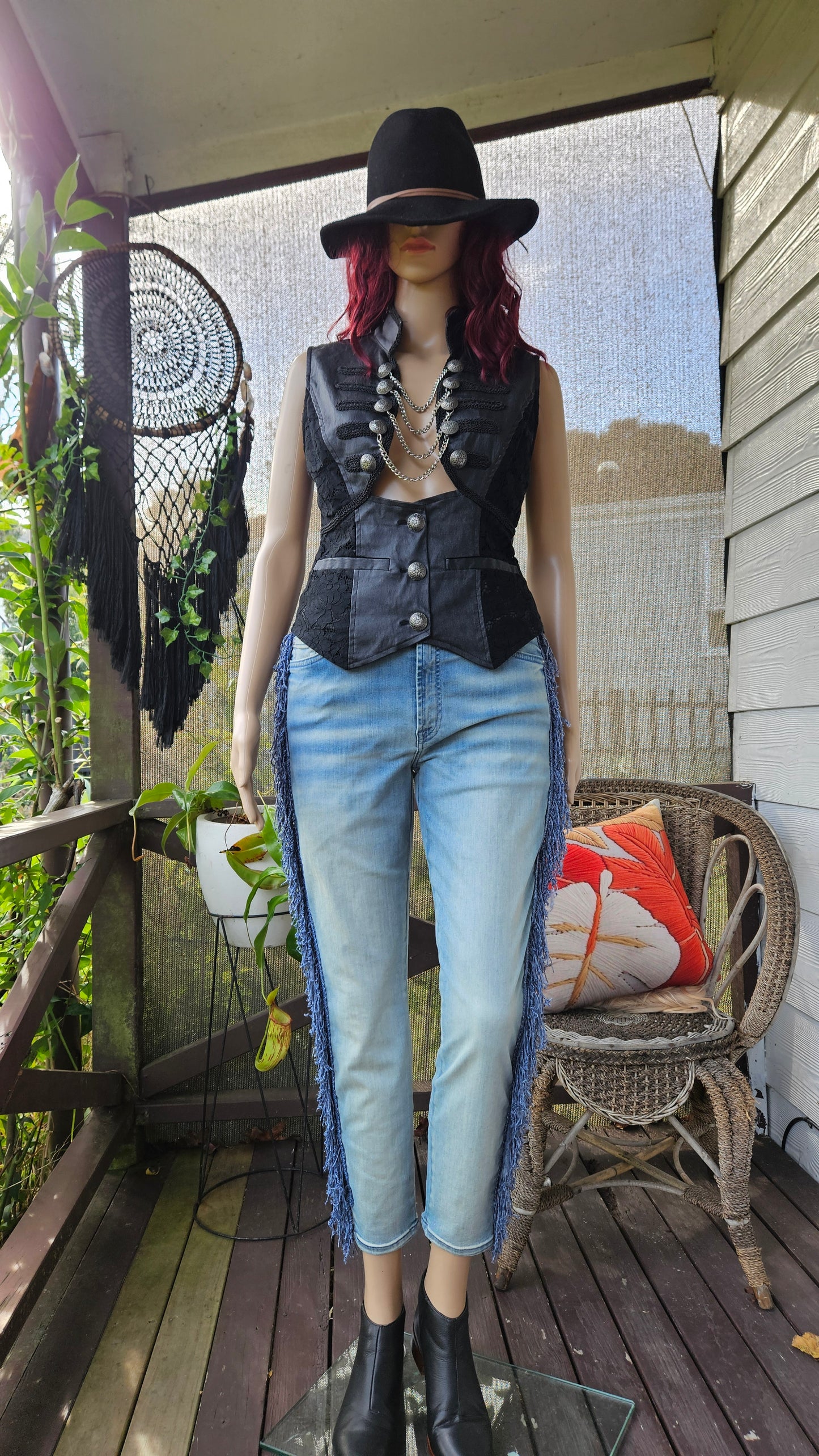Black Devil Fashion Gothic Punk Vest