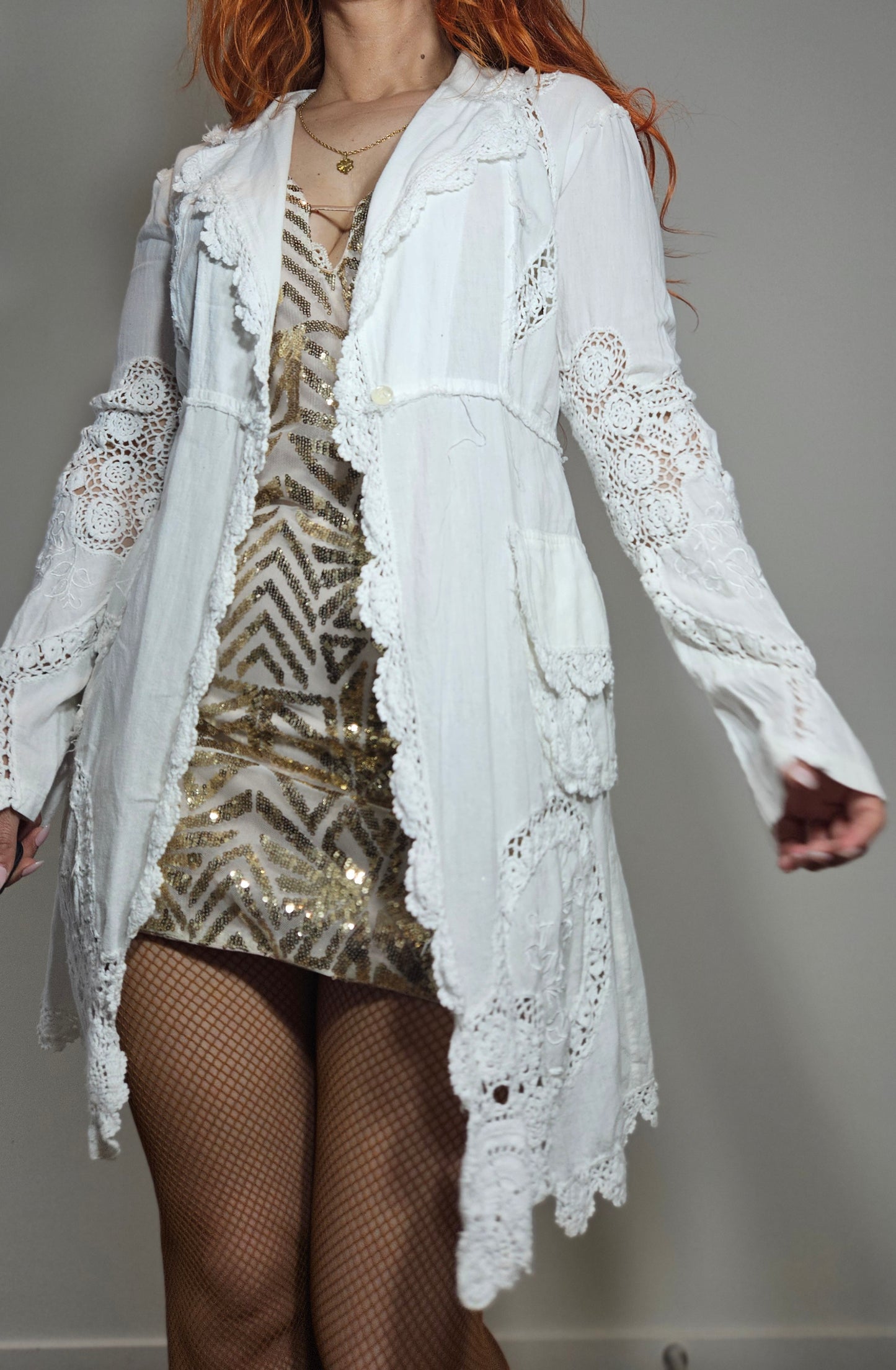 Unique Romantic Victorian-Inspired Crochet Jacket