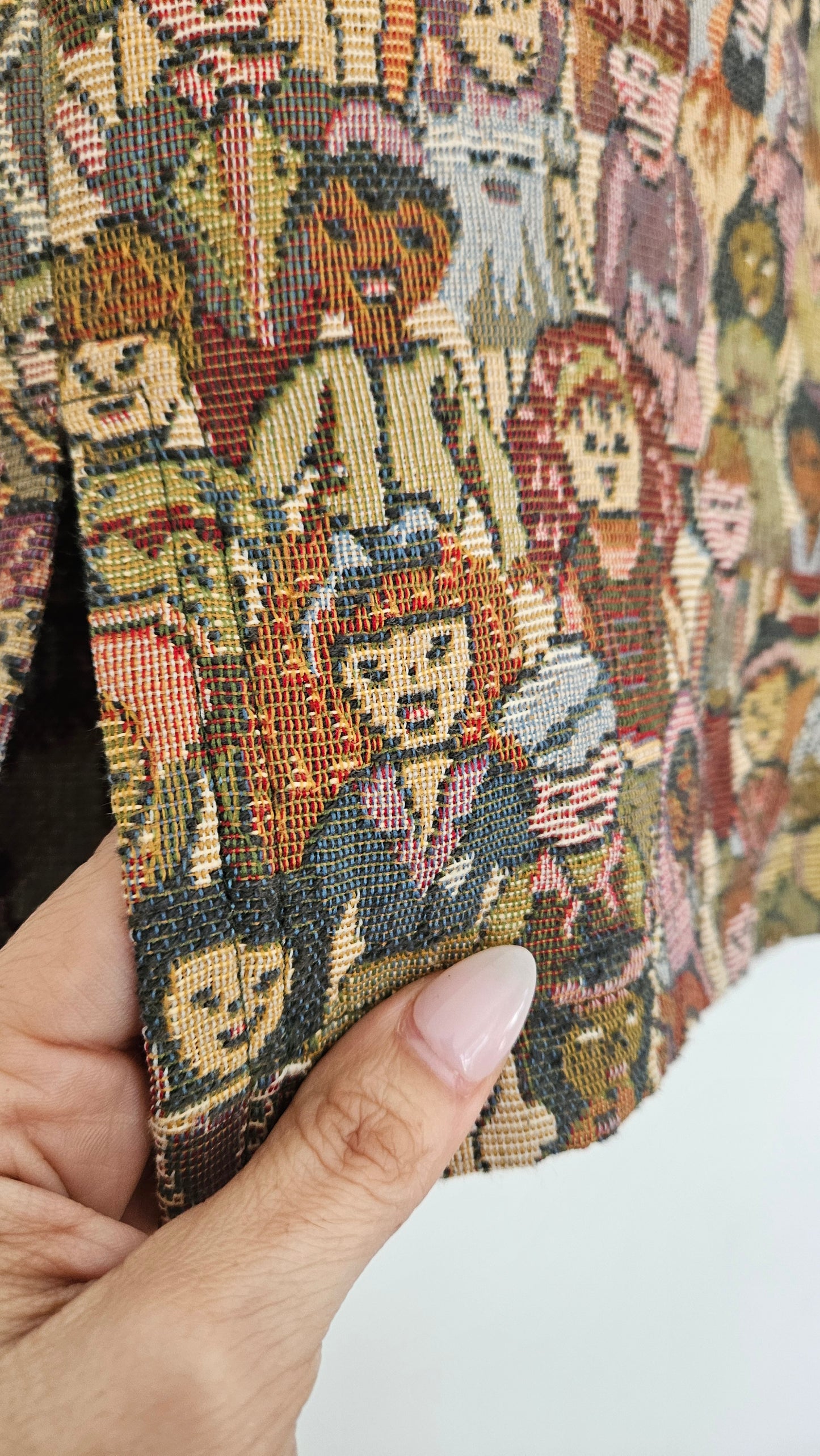 Vintage 90s Tapestry Vest - Classified Country Clothes Made in NZ - Size 16
