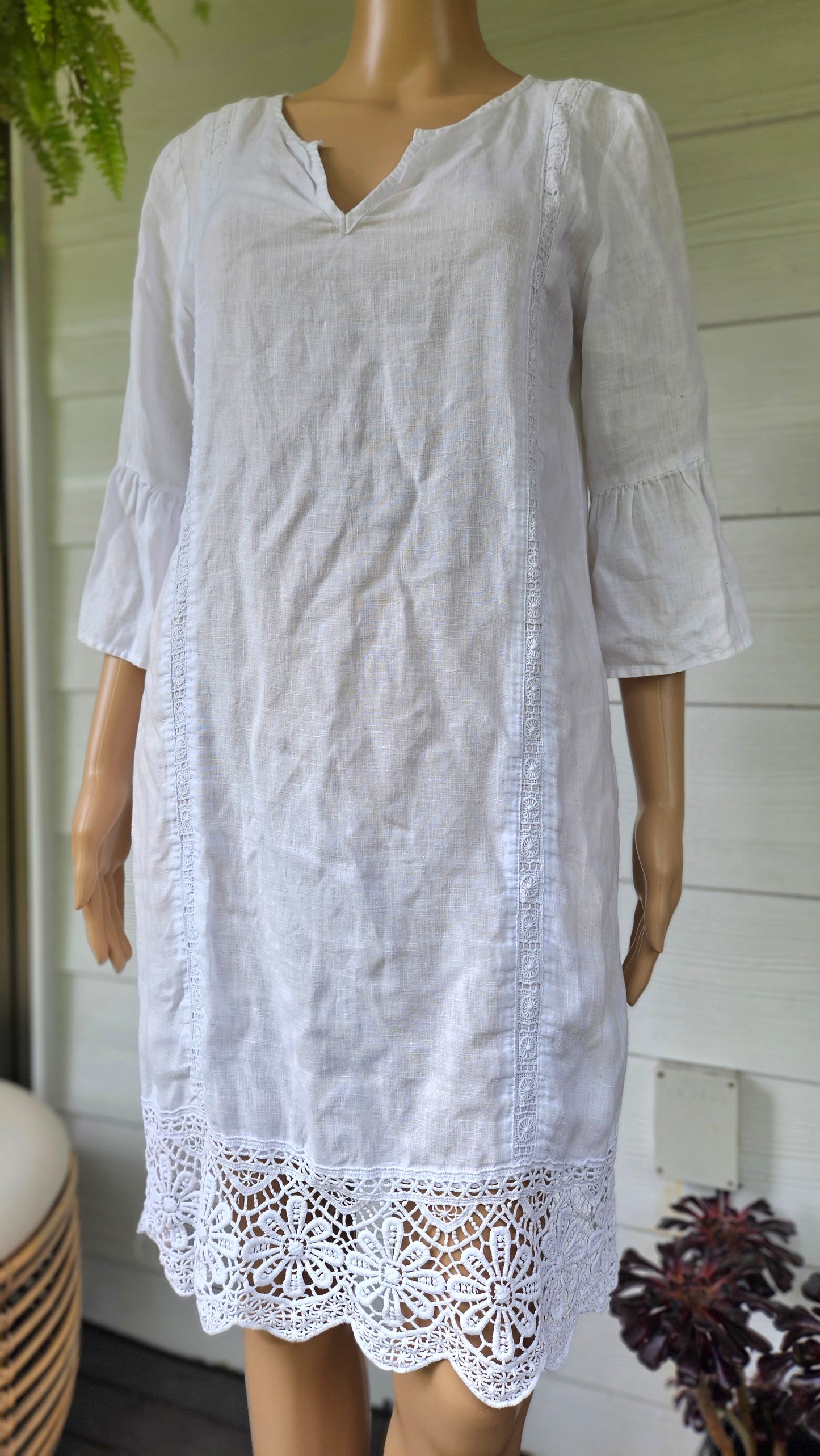 Grace Hill Dress – Linen Dress  Size 10. Preloved Dress