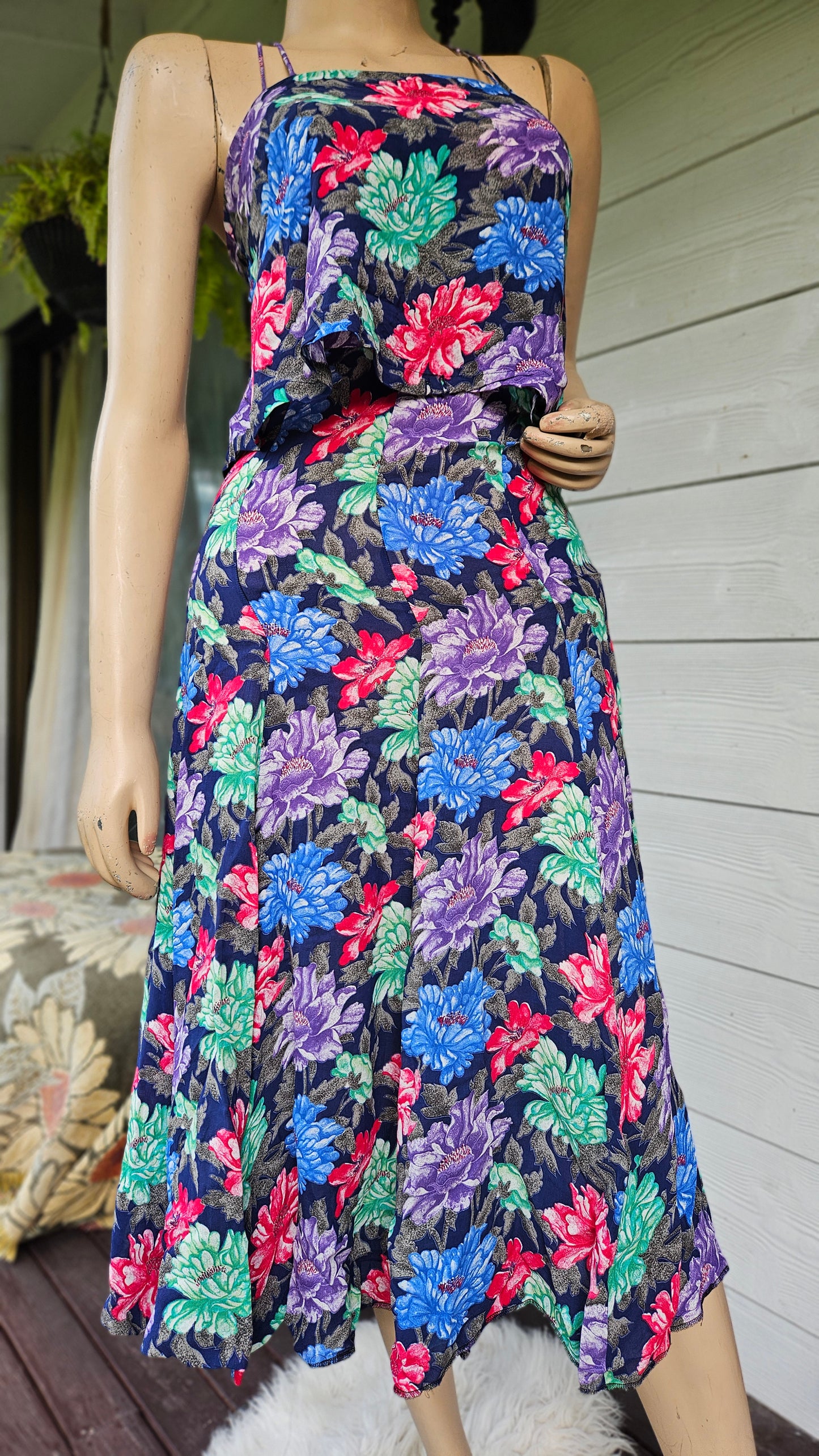 Vintage Floral Dress. Made in New Zealand