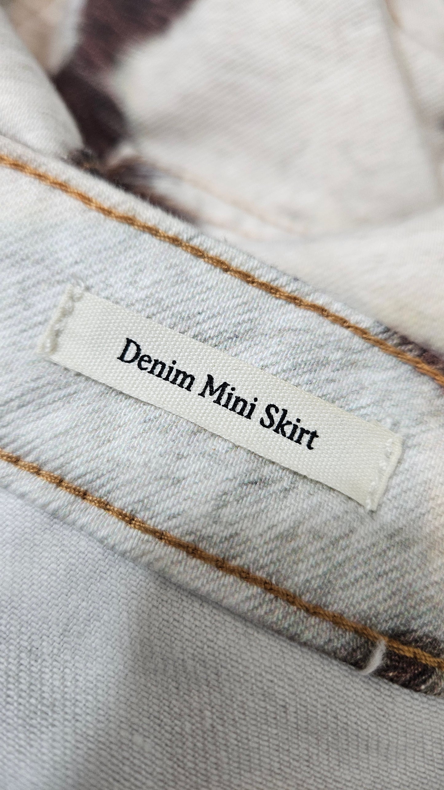 Cow Print Mini skirt Denim Cowboy skirt Size 26.