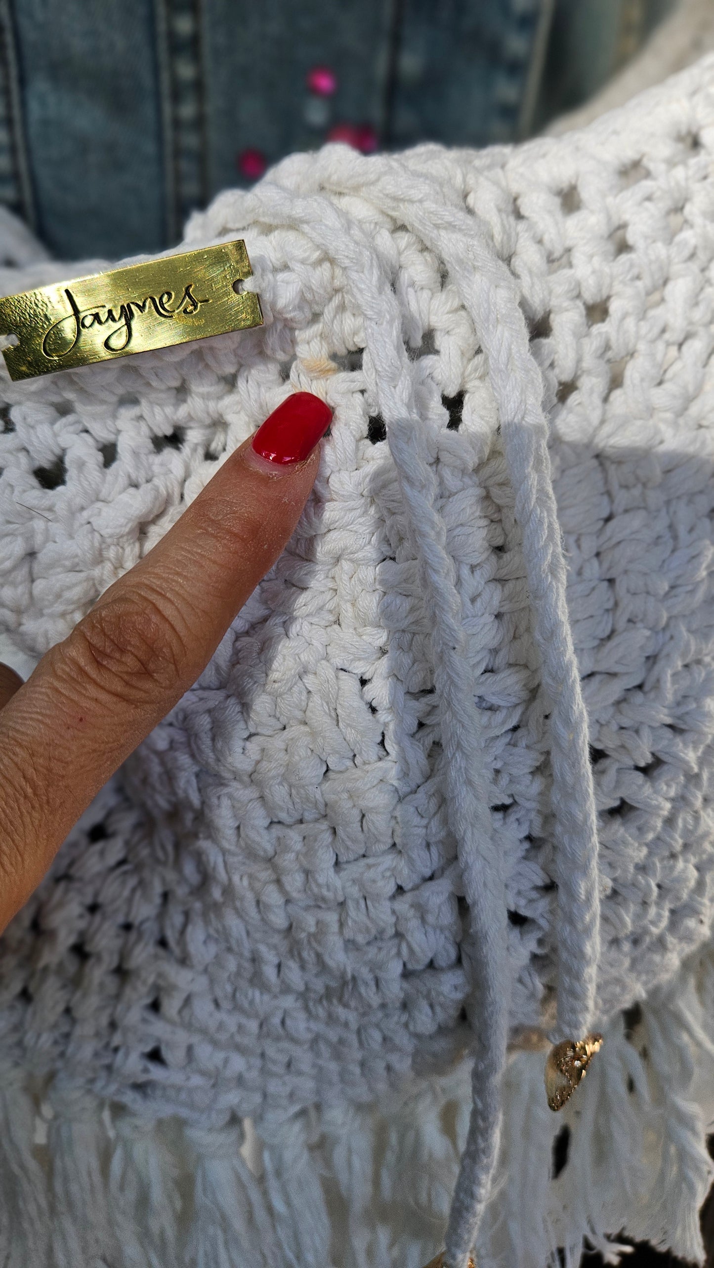 Boho Shoulder Hand Bag - crochet Strap Bag