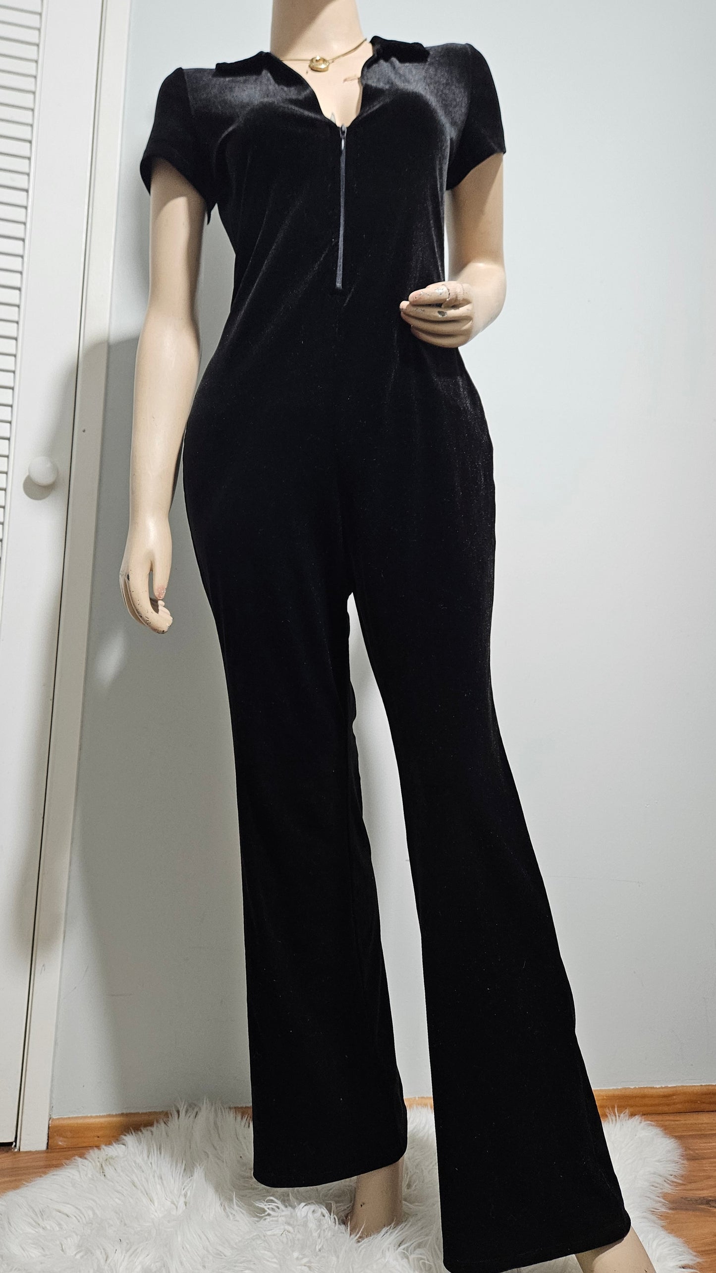 Black Jumpsuit - Preloved Jumpsuit Size 8.
