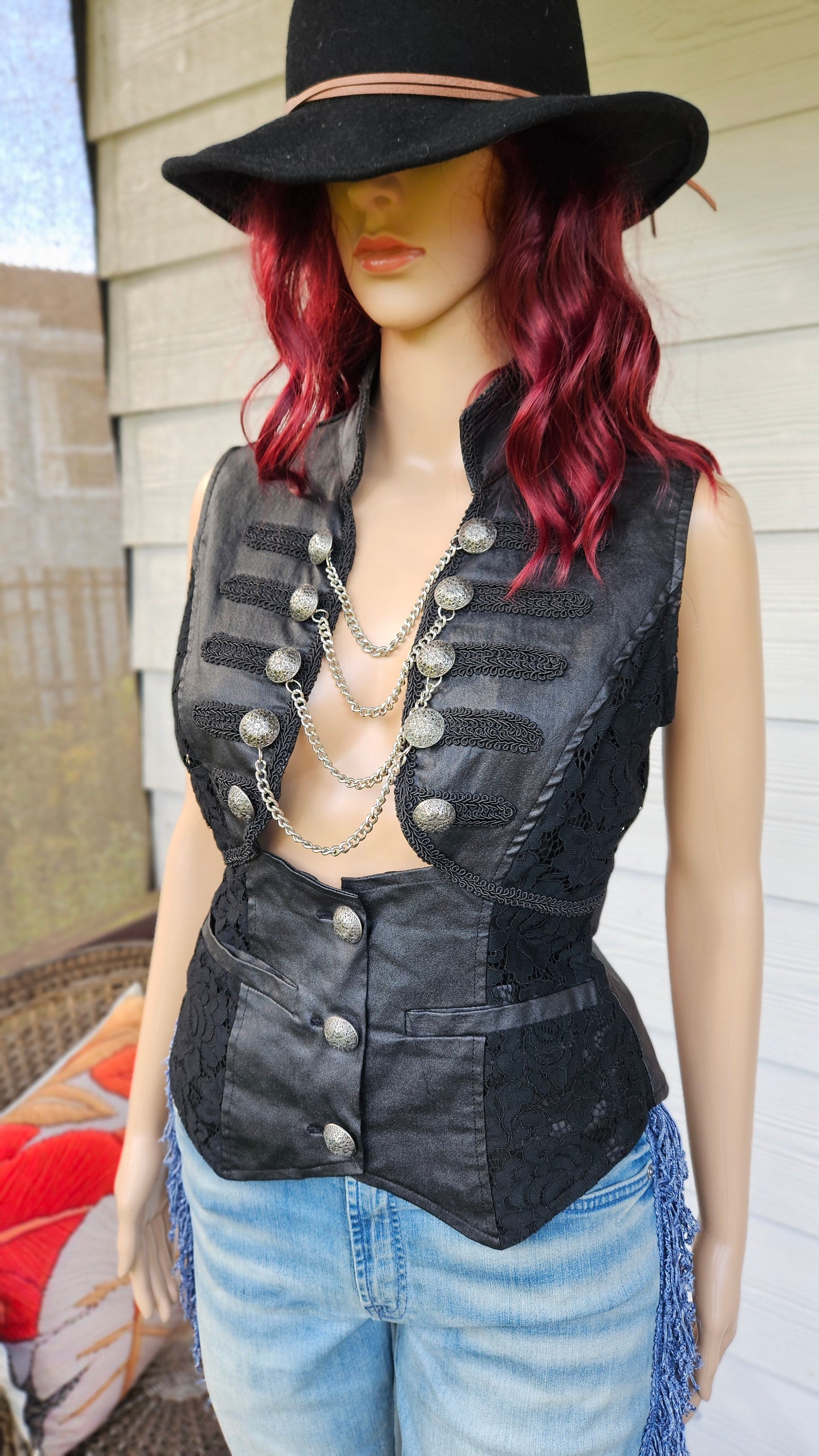 Black Devil Fashion Gothic Punk Vest